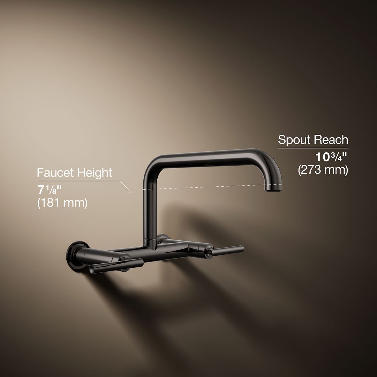 Purist® Two-hole wall-mount bridge kitchen sink faucet — thumbnail 3