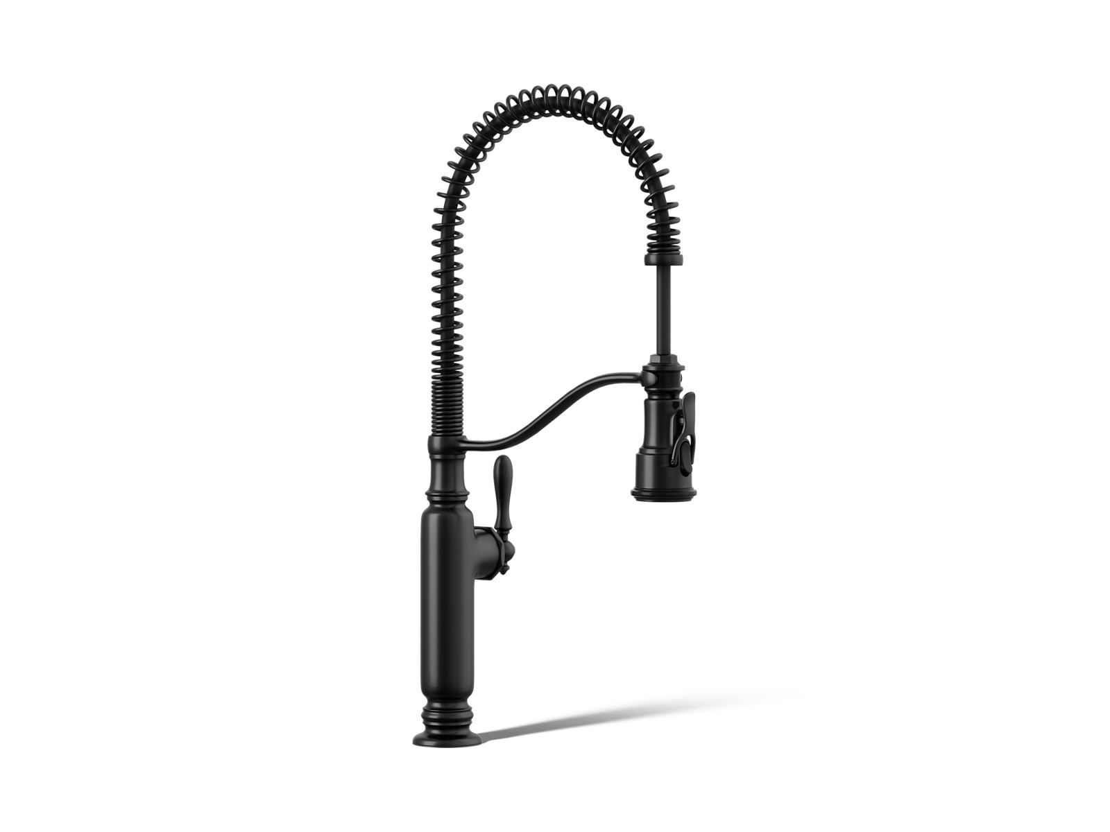 Tournant® Semi-professional kitchen sink faucet with three-function sprayhead