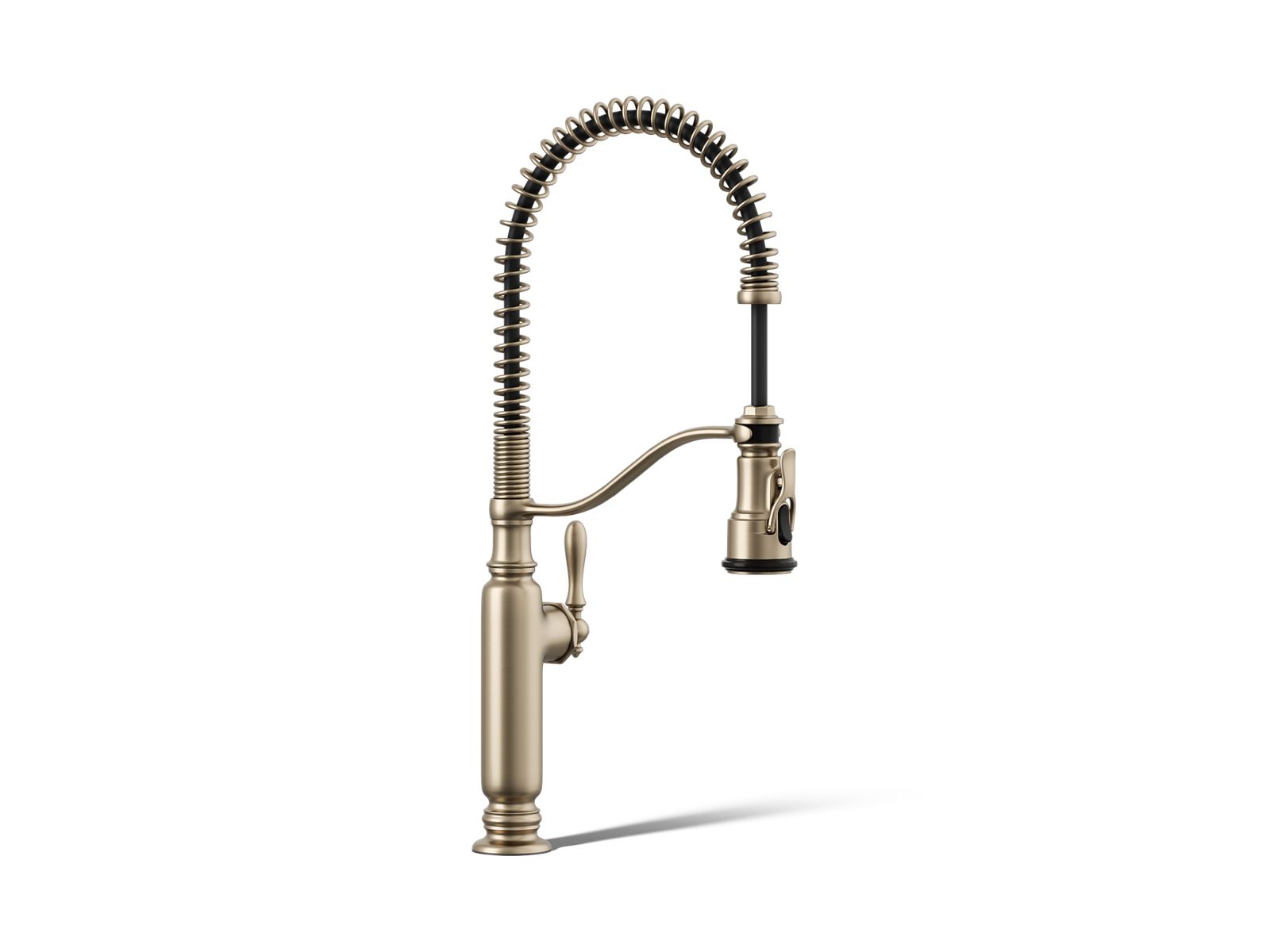 Tournant® Semi-professional kitchen sink faucet with three-function sprayhead