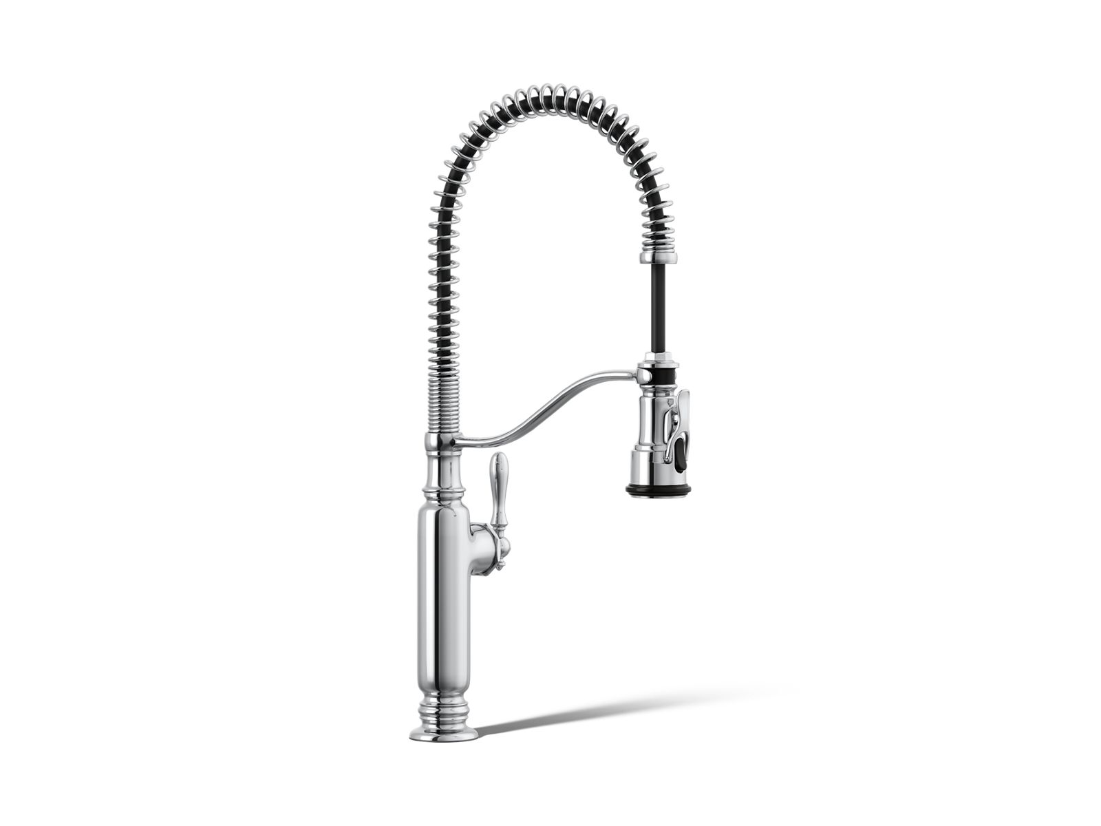 Tournant® Semi-professional kitchen sink faucet with three-function sprayhead