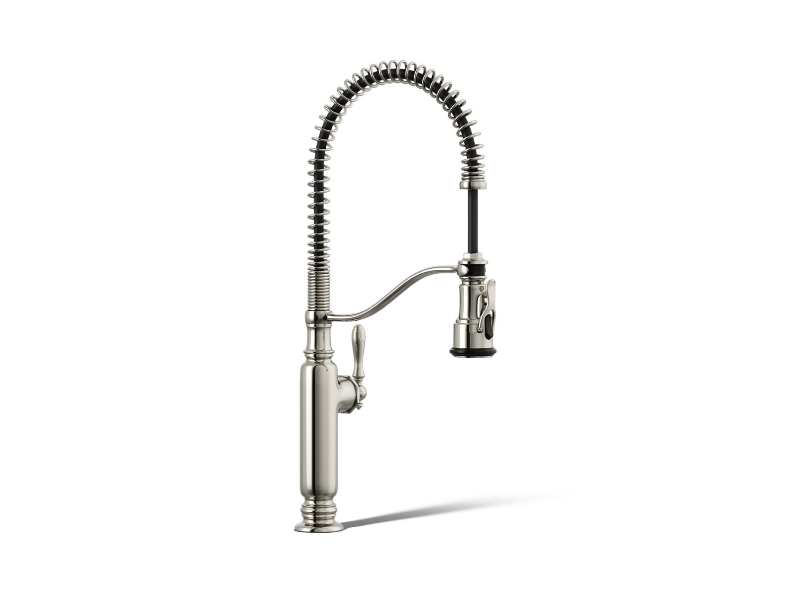 Tournant® Semi-professional kitchen sink faucet with three-function sprayhead — image 1