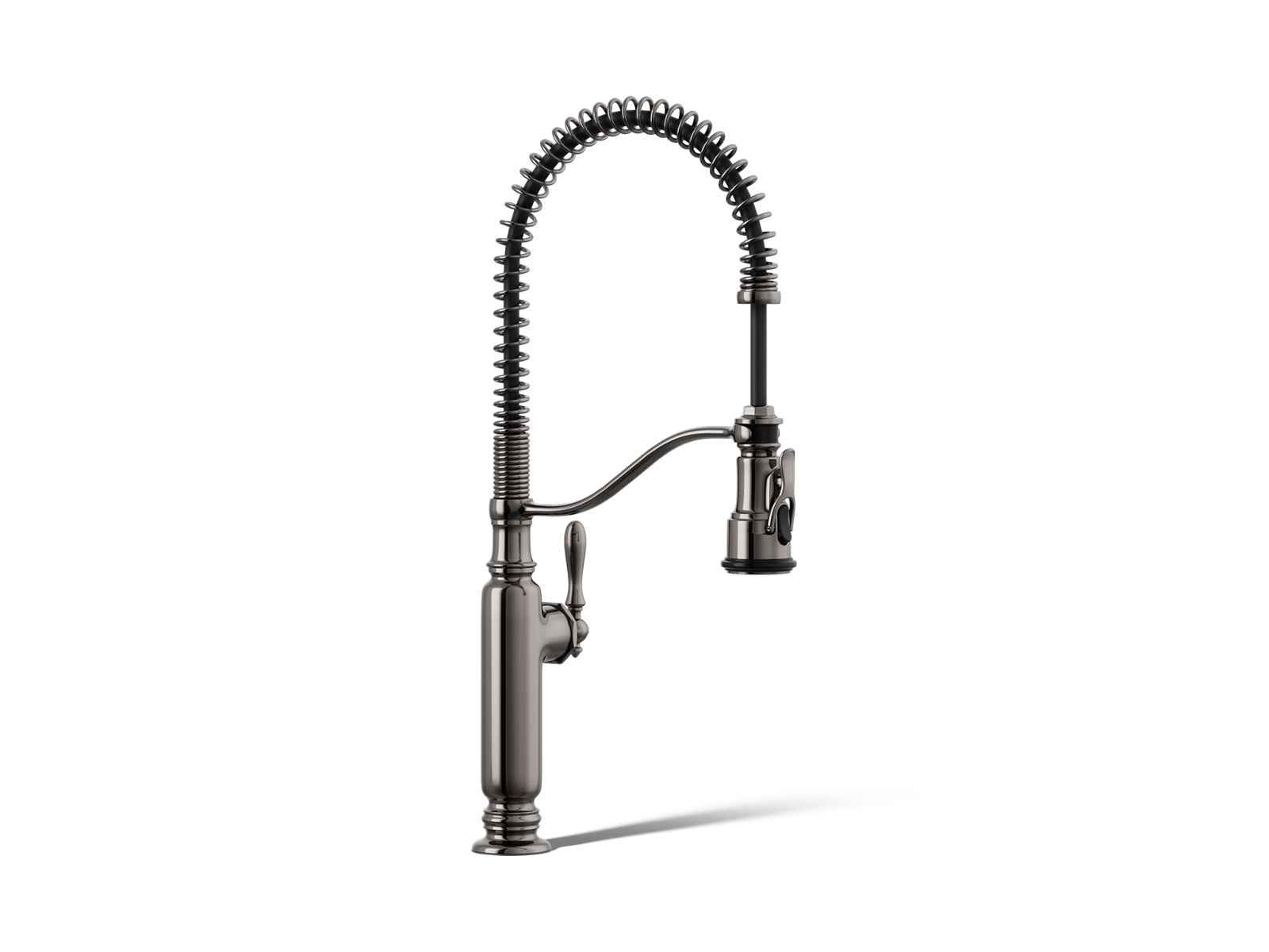 Tournant® Semi-professional kitchen sink faucet with three-function sprayhead — image 1