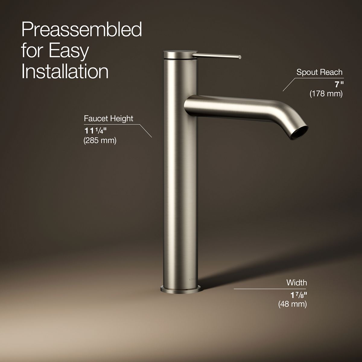 Components® Tall single-handle bathroom sink faucet, 1.2 gpm — thumbnail 3