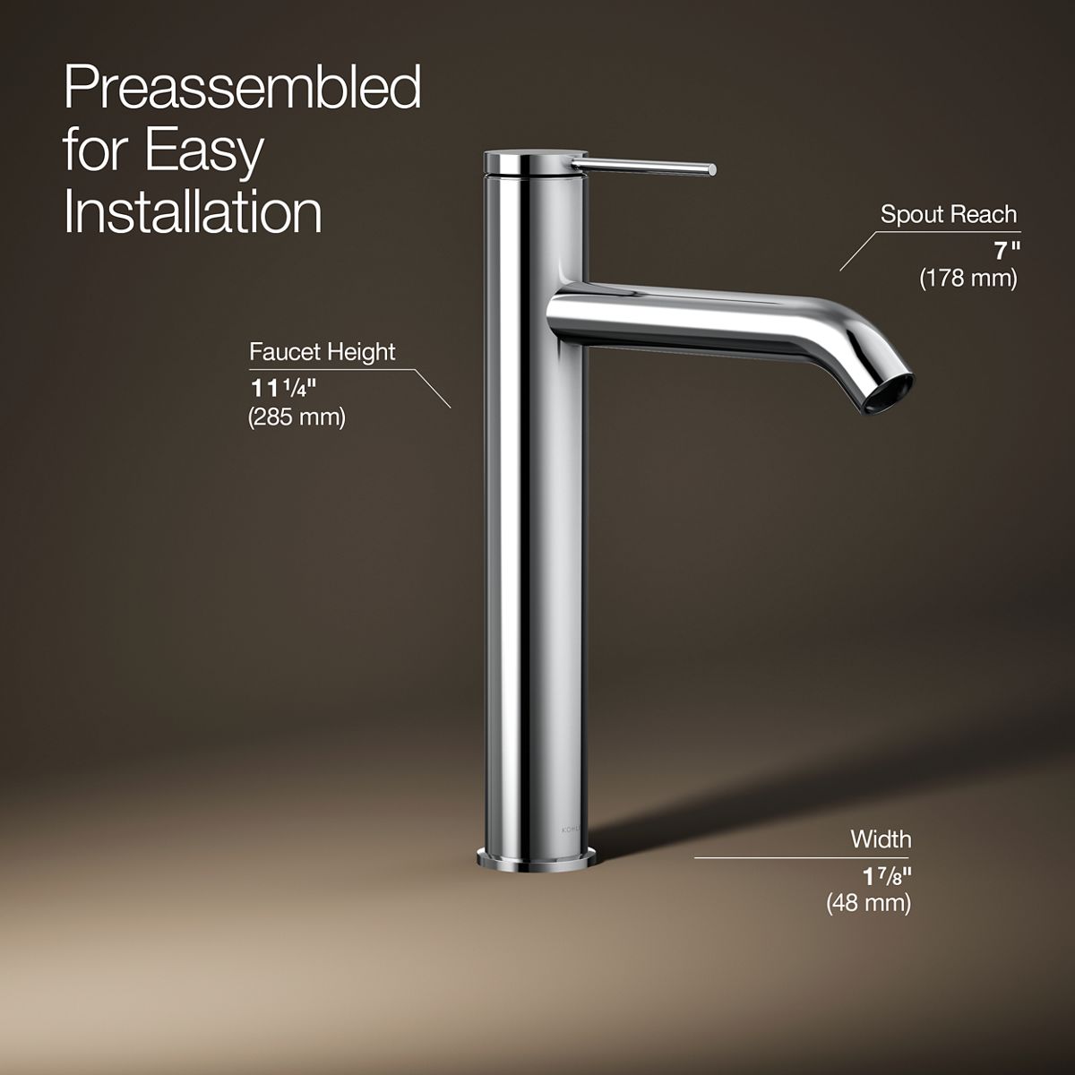 Components® Tall single-handle bathroom sink faucet, 1.2 gpm — thumbnail 3