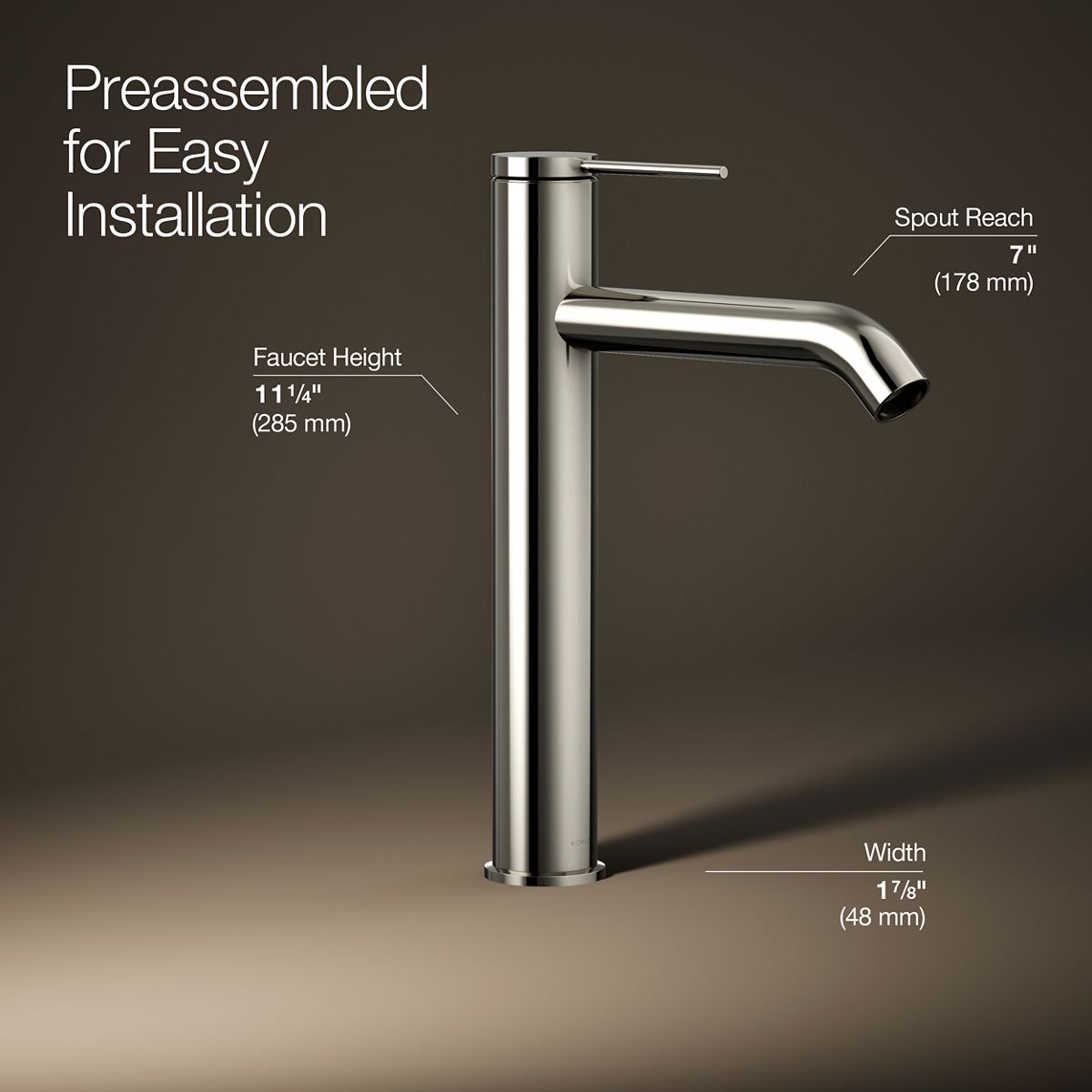 Components® Tall single-handle bathroom sink faucet, 1.2 gpm — thumbnail 3
