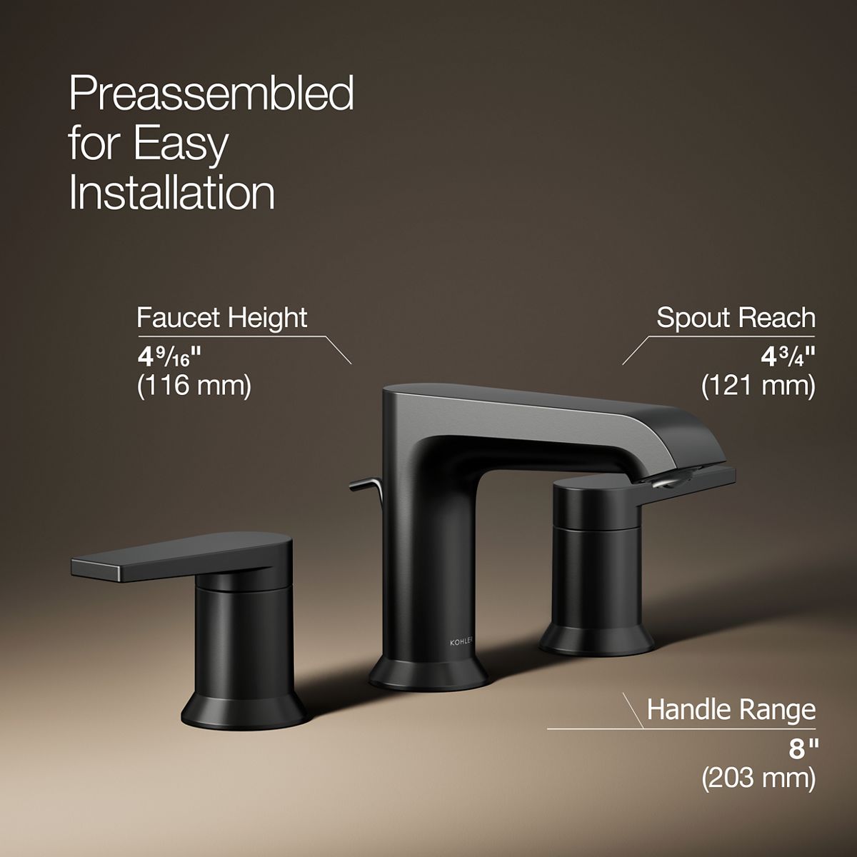 Hint® Widespread bathroom sink faucet, 1.2 gpm — thumbnail 3