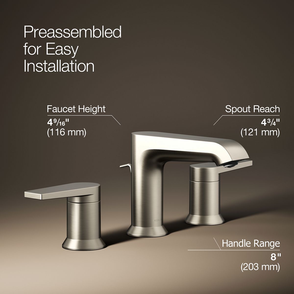 Hint® Widespread bathroom sink faucet, 1.2 gpm — thumbnail 3