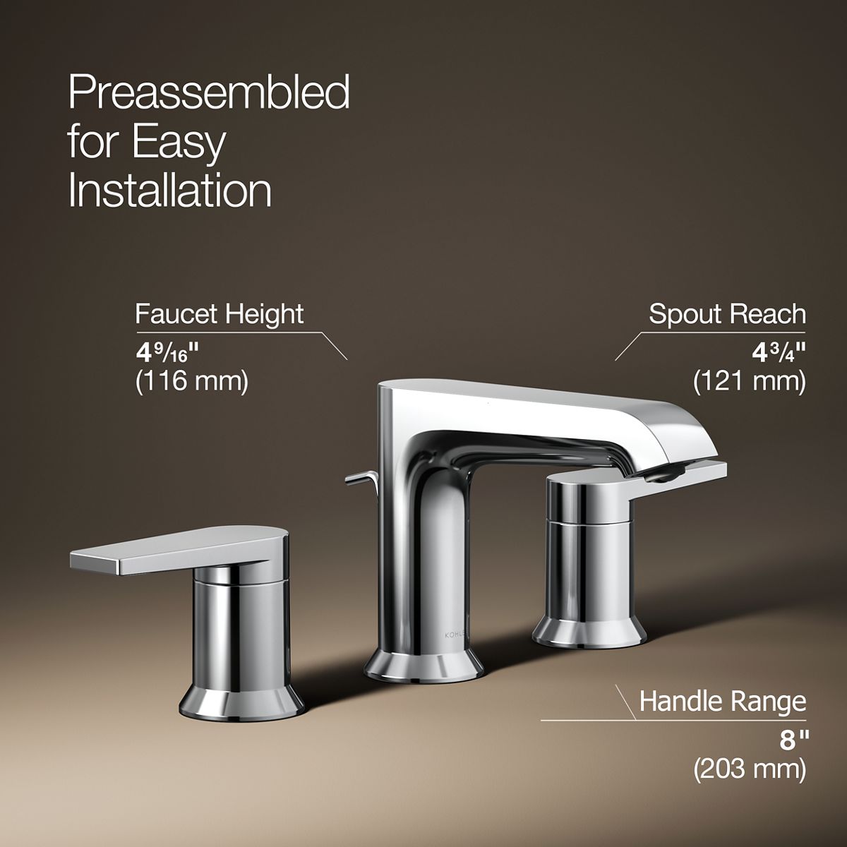Hint® Widespread bathroom sink faucet, 1.2 gpm — thumbnail 3