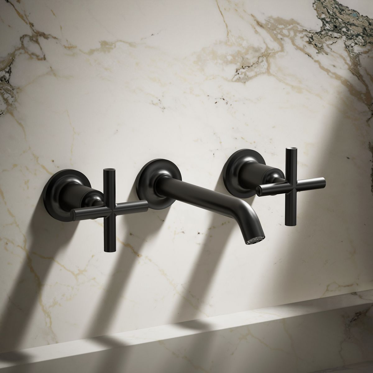 Purist® Wall-mount bathroom sink faucet trim with Cross handles, 1.2 gpm — thumbnail 2