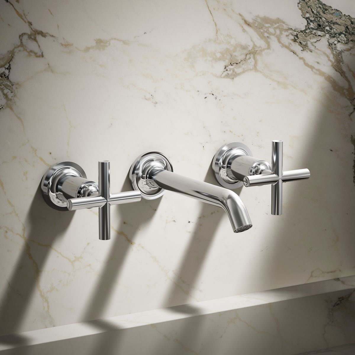 Purist® Wall-mount bathroom sink faucet trim with Cross handles, 1.2 gpm — thumbnail 2