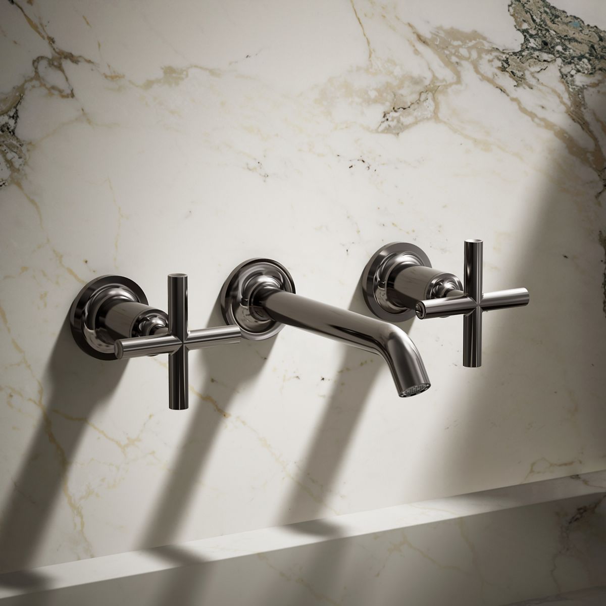 Purist® Wall-mount bathroom sink faucet trim with Cross handles, 1.2 gpm — thumbnail 2