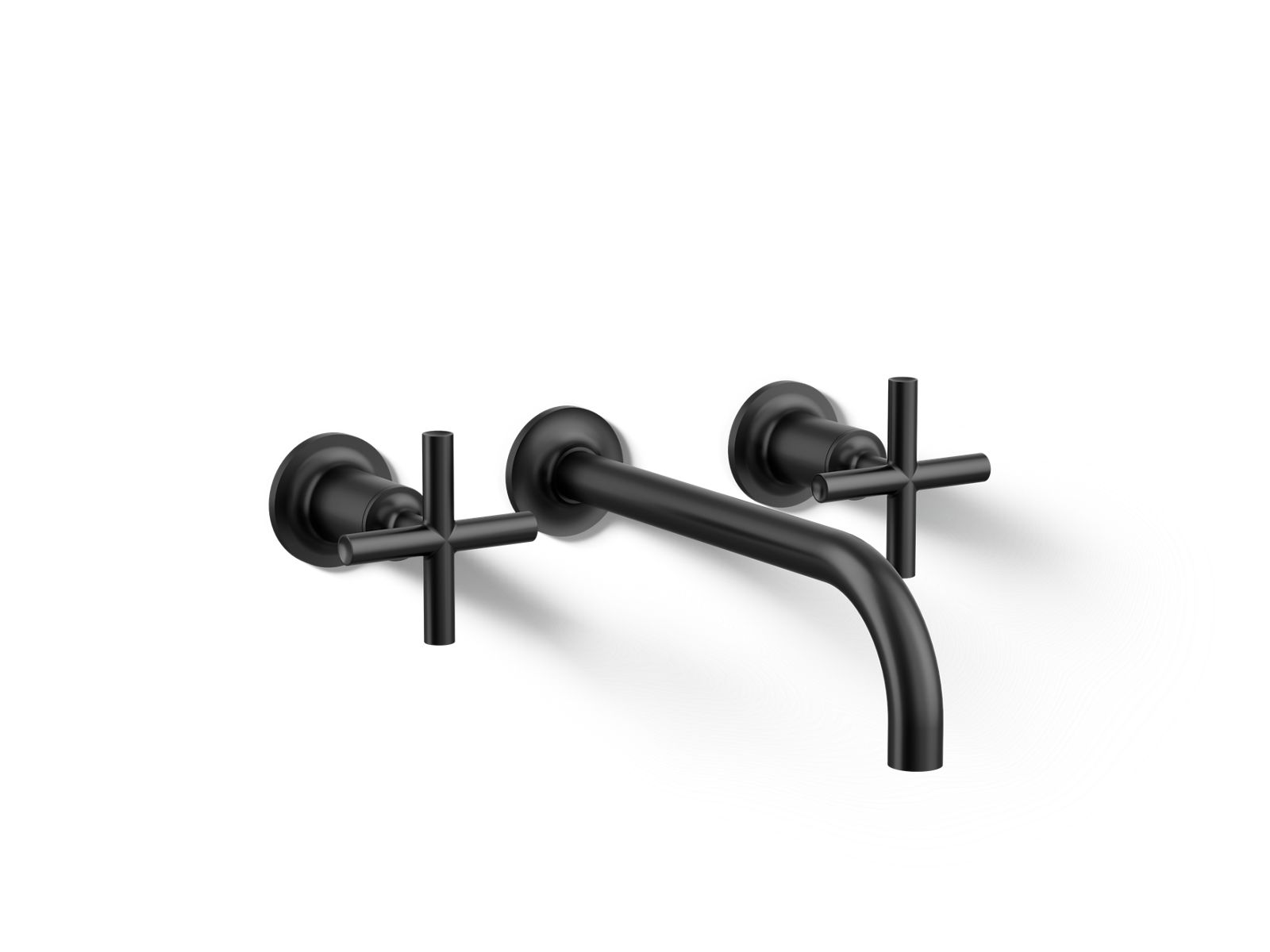 Purist® Wall-mount bathroom sink faucet trim with Cross handles, 1.2 gpm
