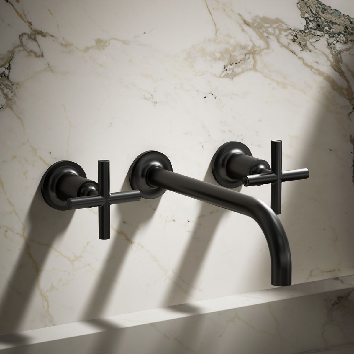 Purist® Wall-mount bathroom sink faucet trim with Cross handles, 1.2 gpm — thumbnail 2