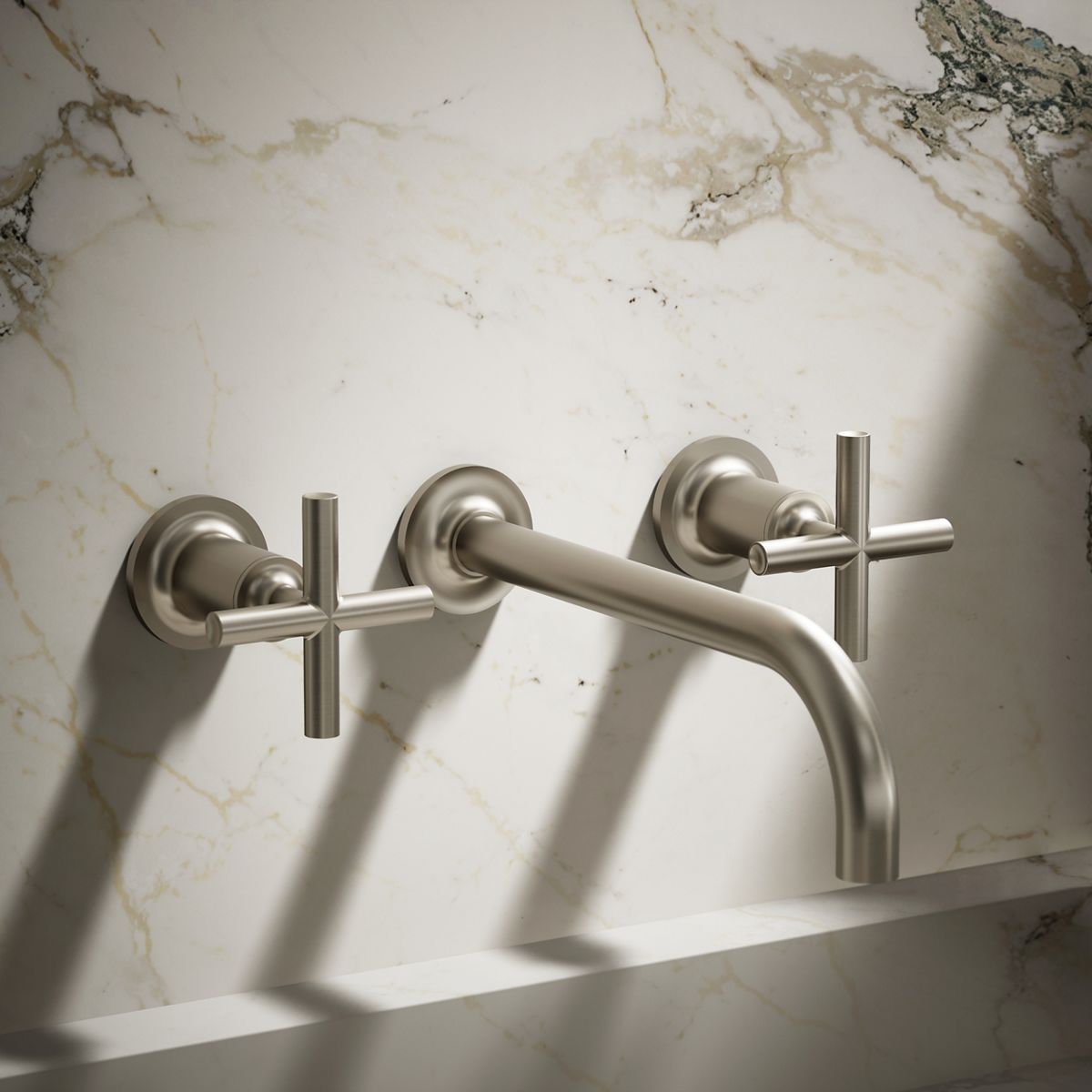 Purist® Wall-mount bathroom sink faucet trim with Cross handles, 1.2 gpm — thumbnail 2