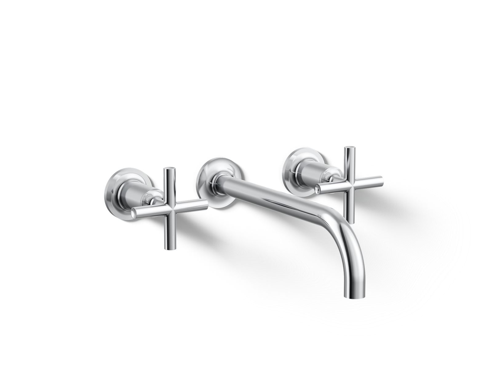 Purist® Wall-mount bathroom sink faucet trim with Cross handles, 1.2 gpm — image 1