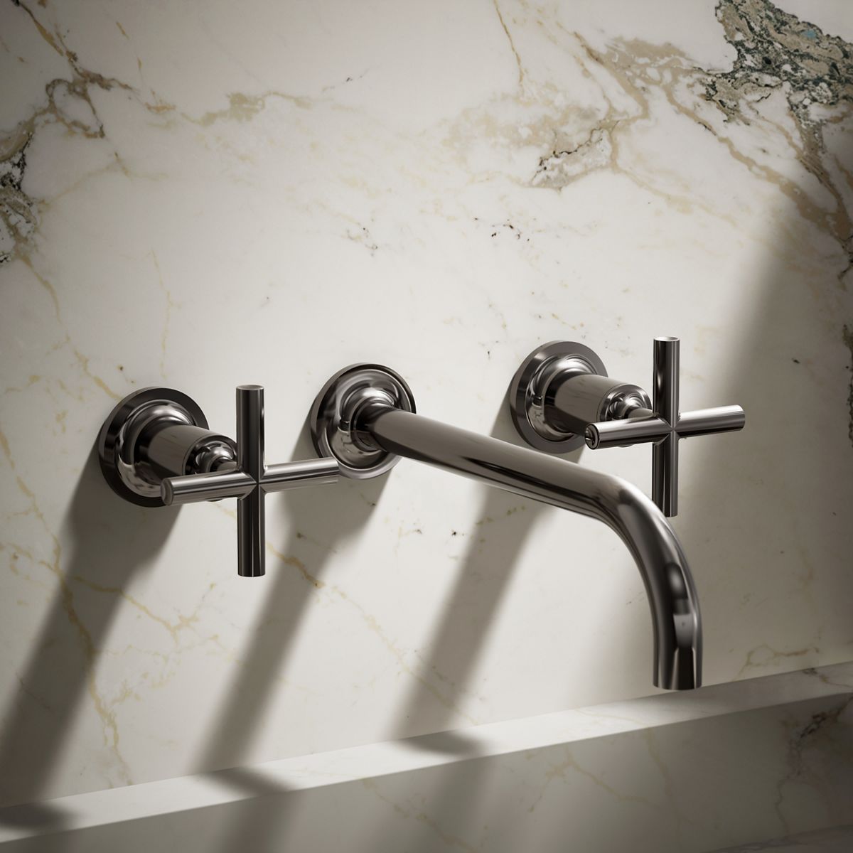Purist® Wall-mount bathroom sink faucet trim with Cross handles, 1.2 gpm — thumbnail 2