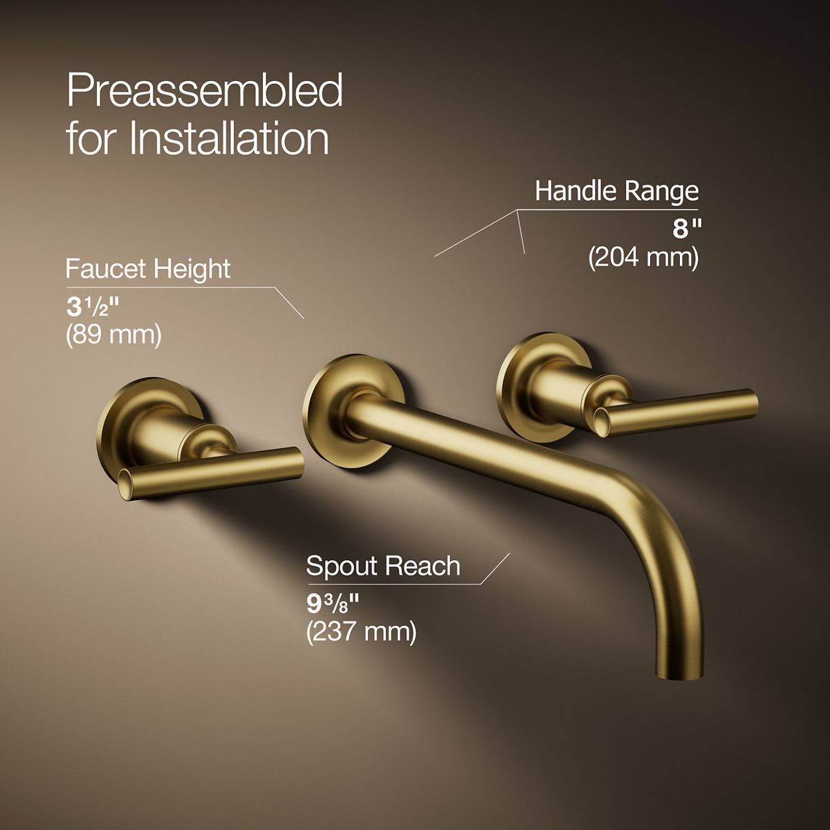 Purist® Wall-mount bathroom sink faucet trim with Lever handles, 1.2 gpm — thumbnail 3