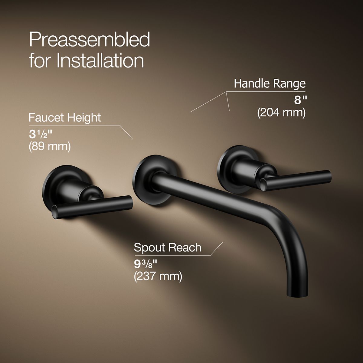 Purist® Wall-mount bathroom sink faucet trim with Lever handles, 1.2 gpm — thumbnail 3