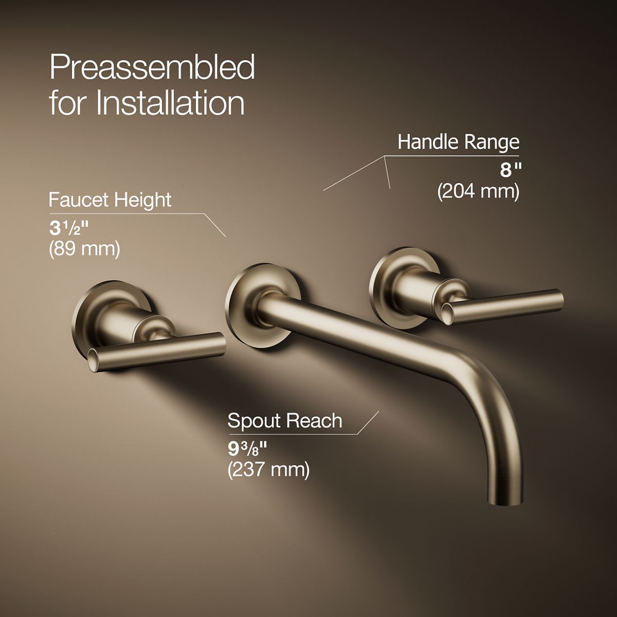 Purist® Wall-mount bathroom sink faucet trim with Lever handles, 1.2 gpm — thumbnail 3