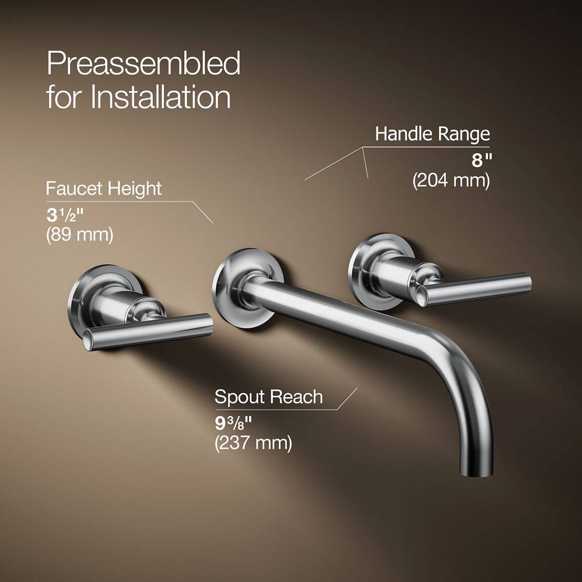 Purist® Wall-mount bathroom sink faucet trim with Lever handles, 1.2 gpm — thumbnail 3