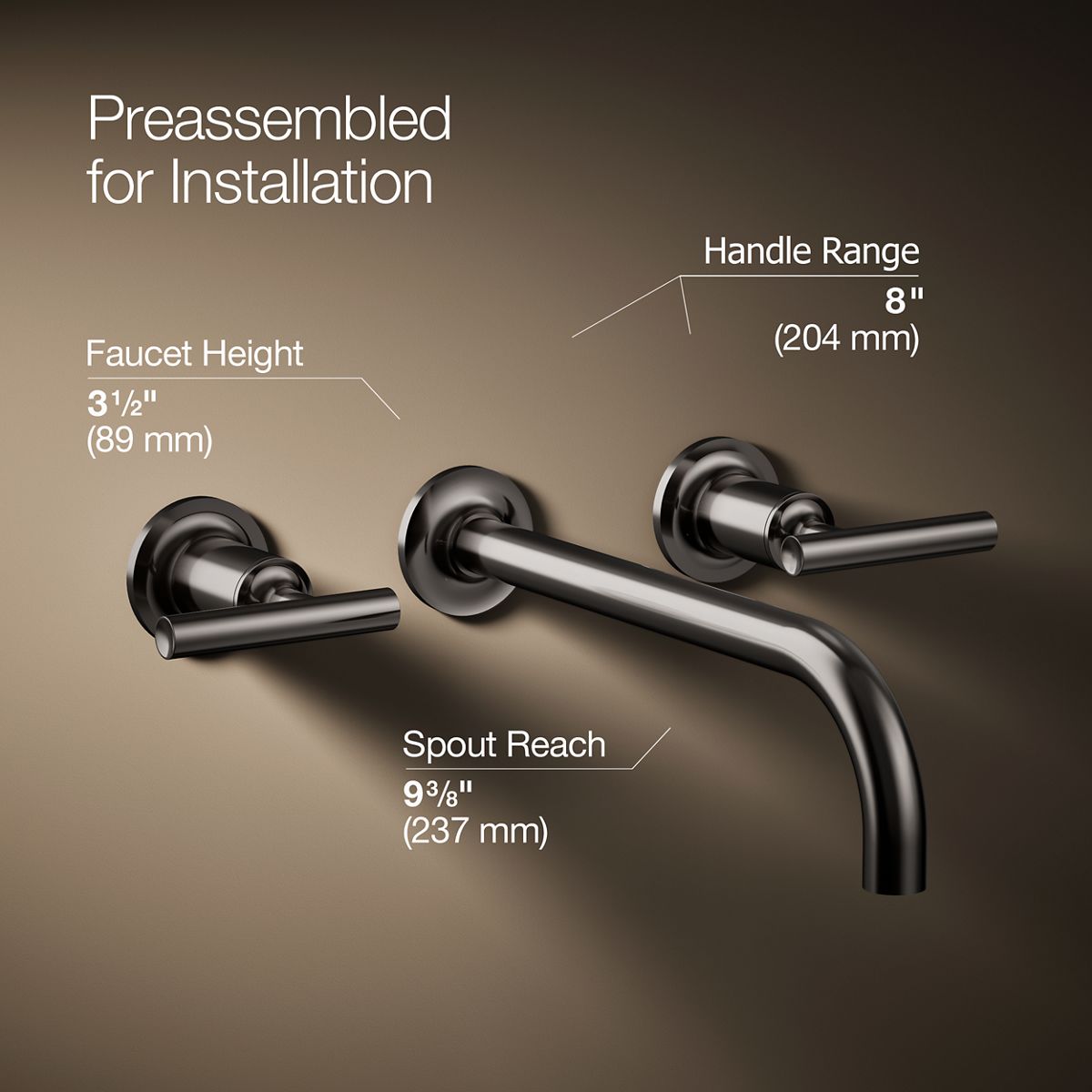 Purist® Wall-mount bathroom sink faucet trim with Lever handles, 1.2 gpm — thumbnail 3