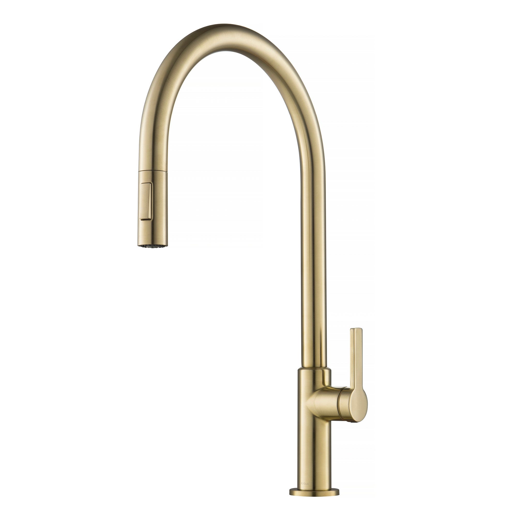 High-Arc Single Handle Pull-Down Kitchen Faucet in Spot Free Antique Champagne Bronze — image 1