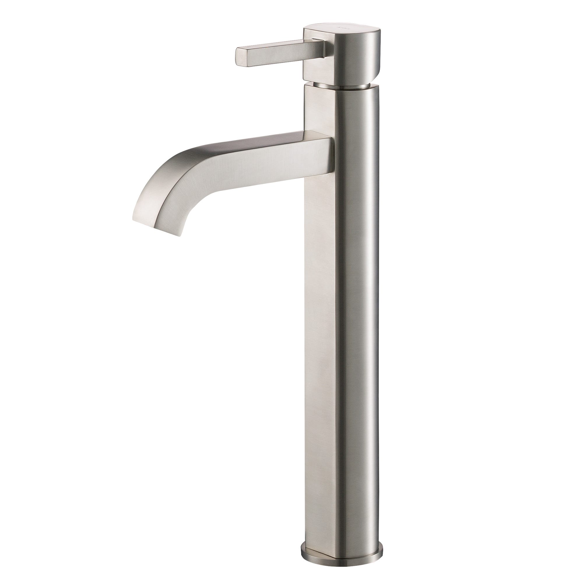 Single Handle Vessel Bathroom Faucet in Satin Nickel — image 1