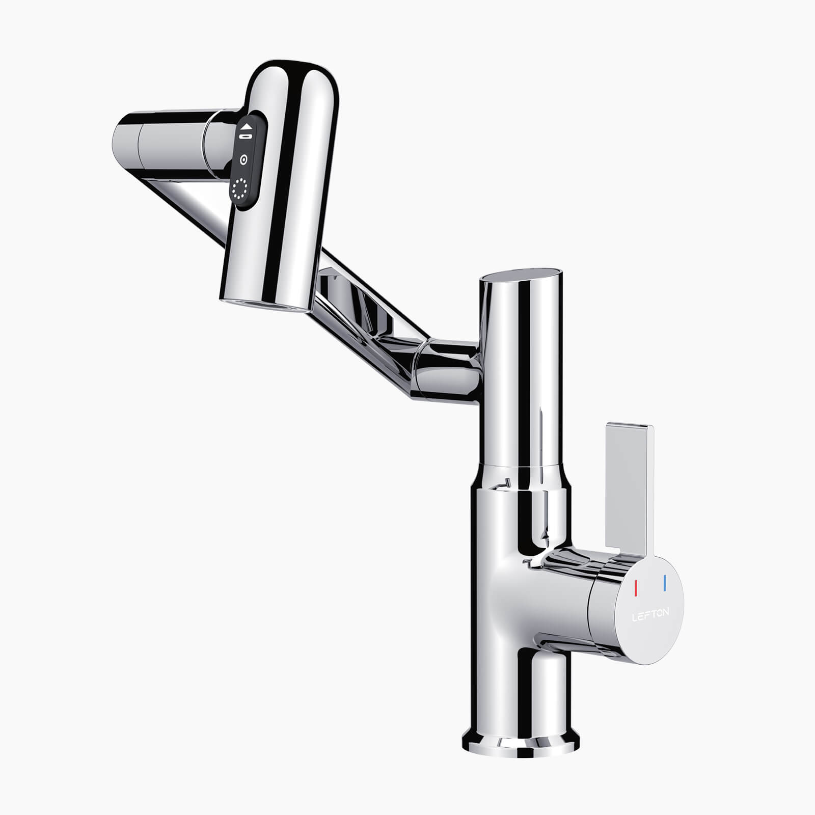 Lefton Single-Hole Rotatable Faucet with Temperature Display-BF2204