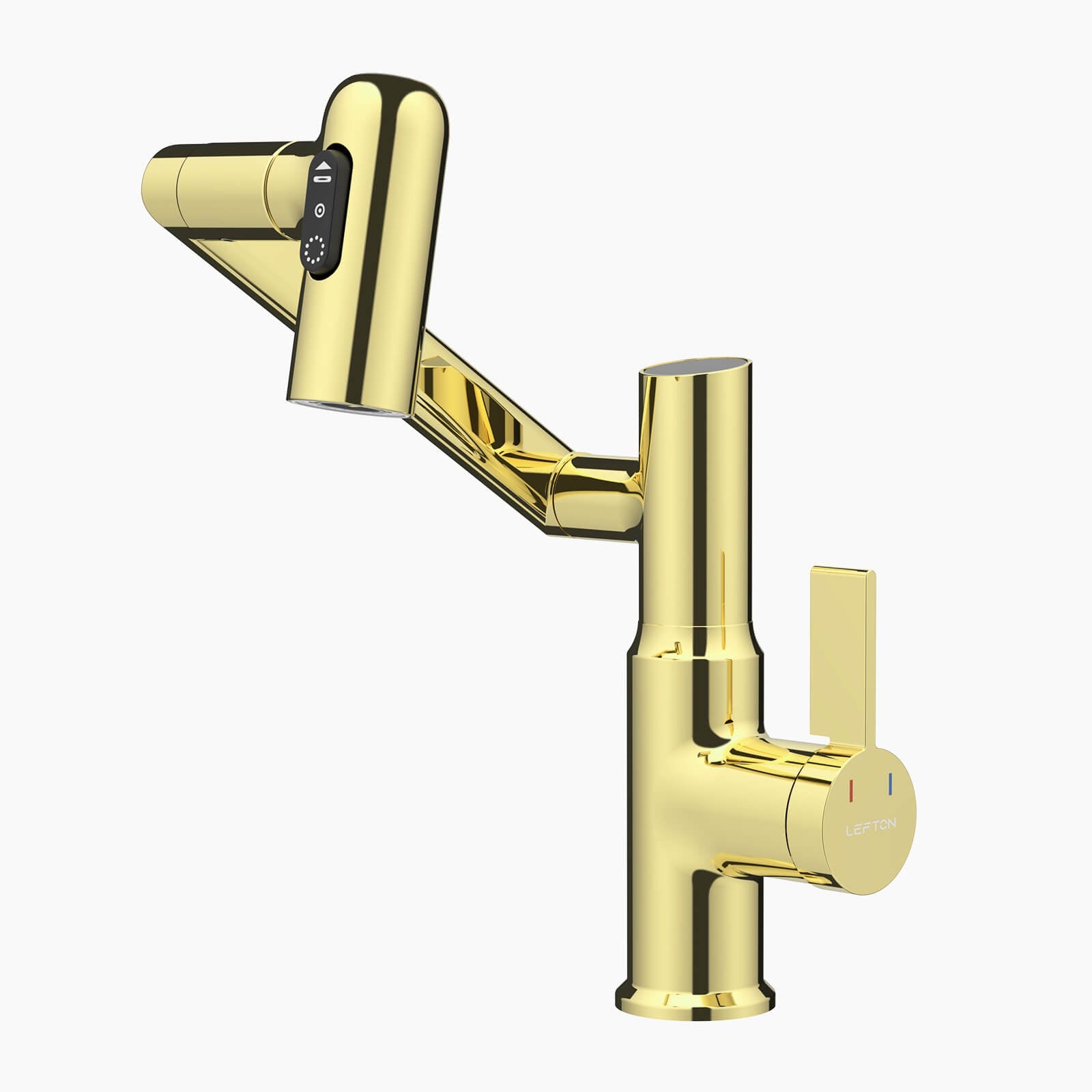 Lefton Single-Hole Rotatable Faucet with Temperature Display-BF2204