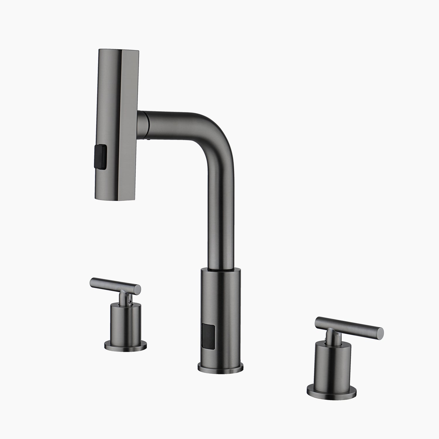 Lefton Two-Handle Widespread Waterfall & Pull-Out Bathroom Faucet with Temperature Display-BFWS2401