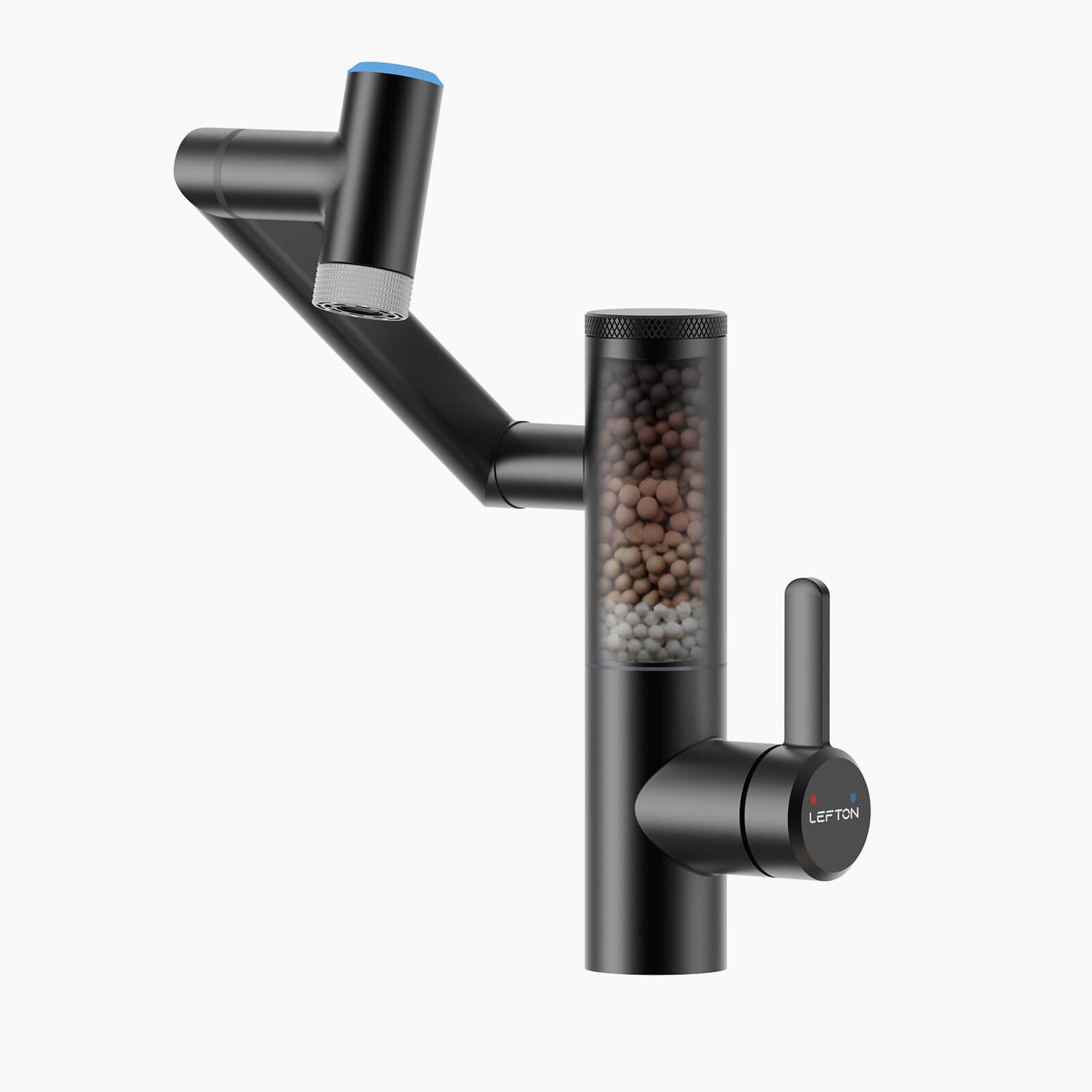 Lefton Single-Handle 1080° Rotating Bathroom Built-in Filter Faucet With Temperature Display-BPF01