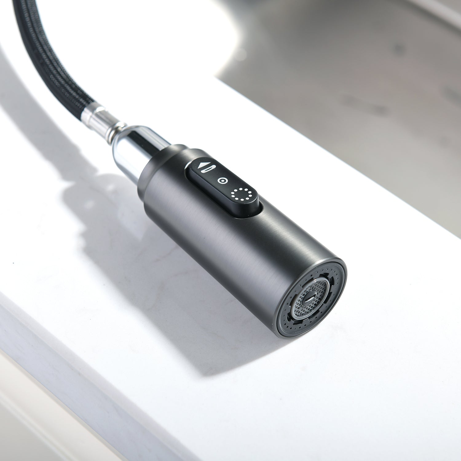 Lefton Copper Kitchen Pull-Down Faucet with 3 Water Outlet Modes-KF2204 — thumbnail 3