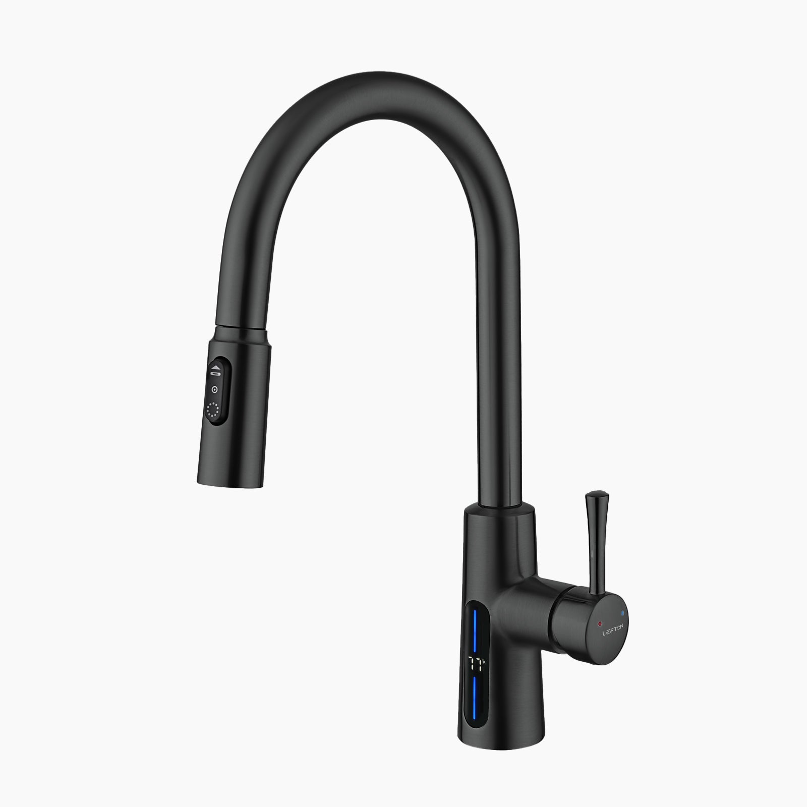 Lefton Modern Pull-Down Kitchen Faucet with Temperature Display-KF2501