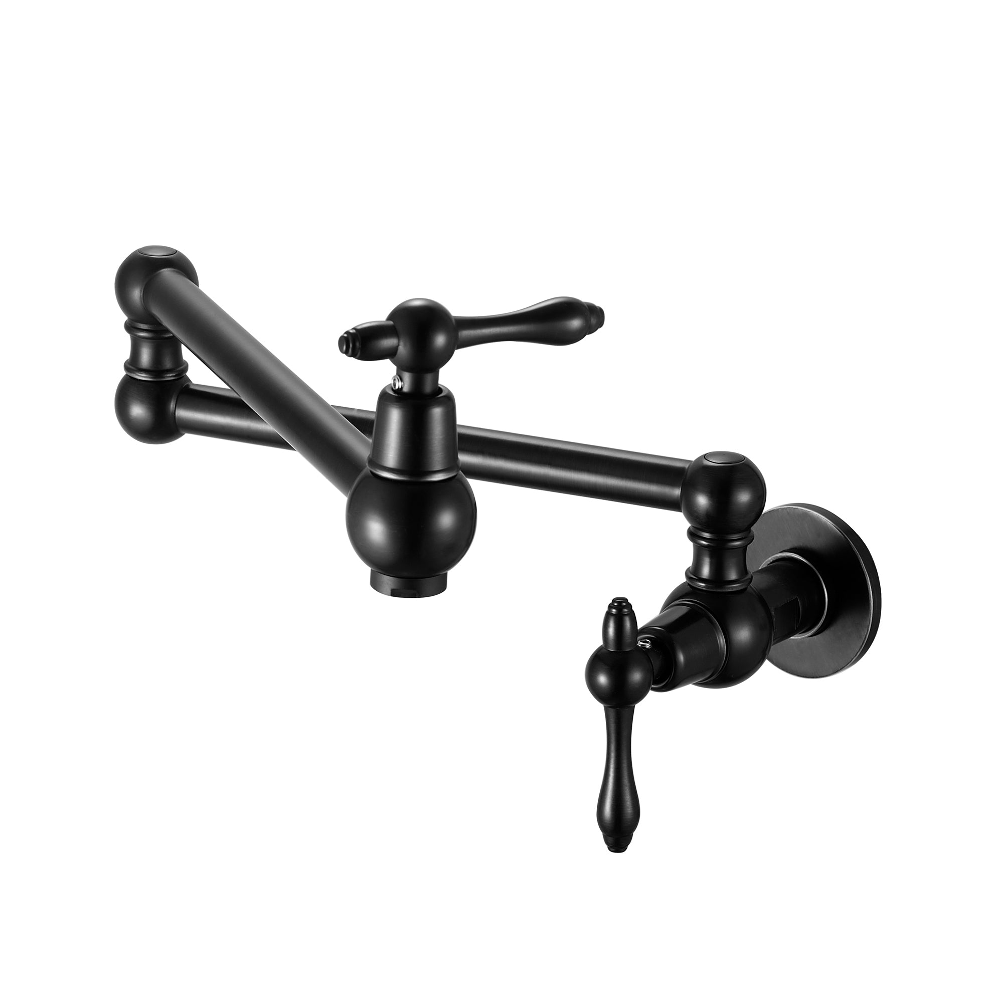 Lordear Wall Mount Folding Lever Brass Kitchen Faucet