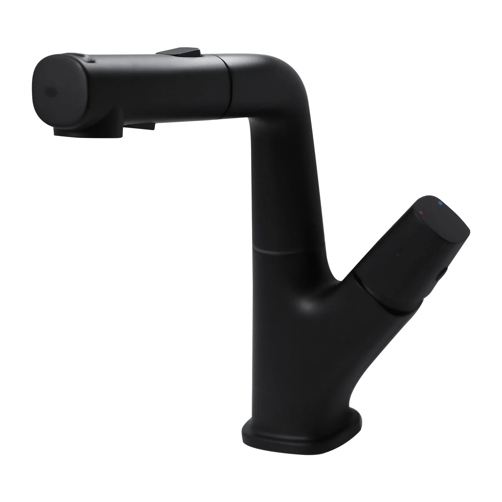 Lordear Stainless Steel 3 Modes 360° Rotating Pull Down Sprayer Single Hole Bathroom Faucet