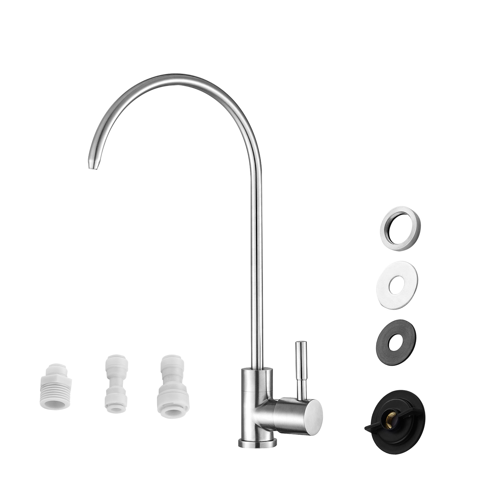 Lordear 360 Degree Rotating Booster Filter Brass Kitchen Faucet — image 1