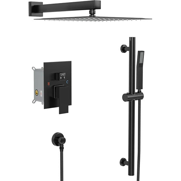 Lordear Stainless Steel Wall Mounted Shower System Faucet Set-High Pressure