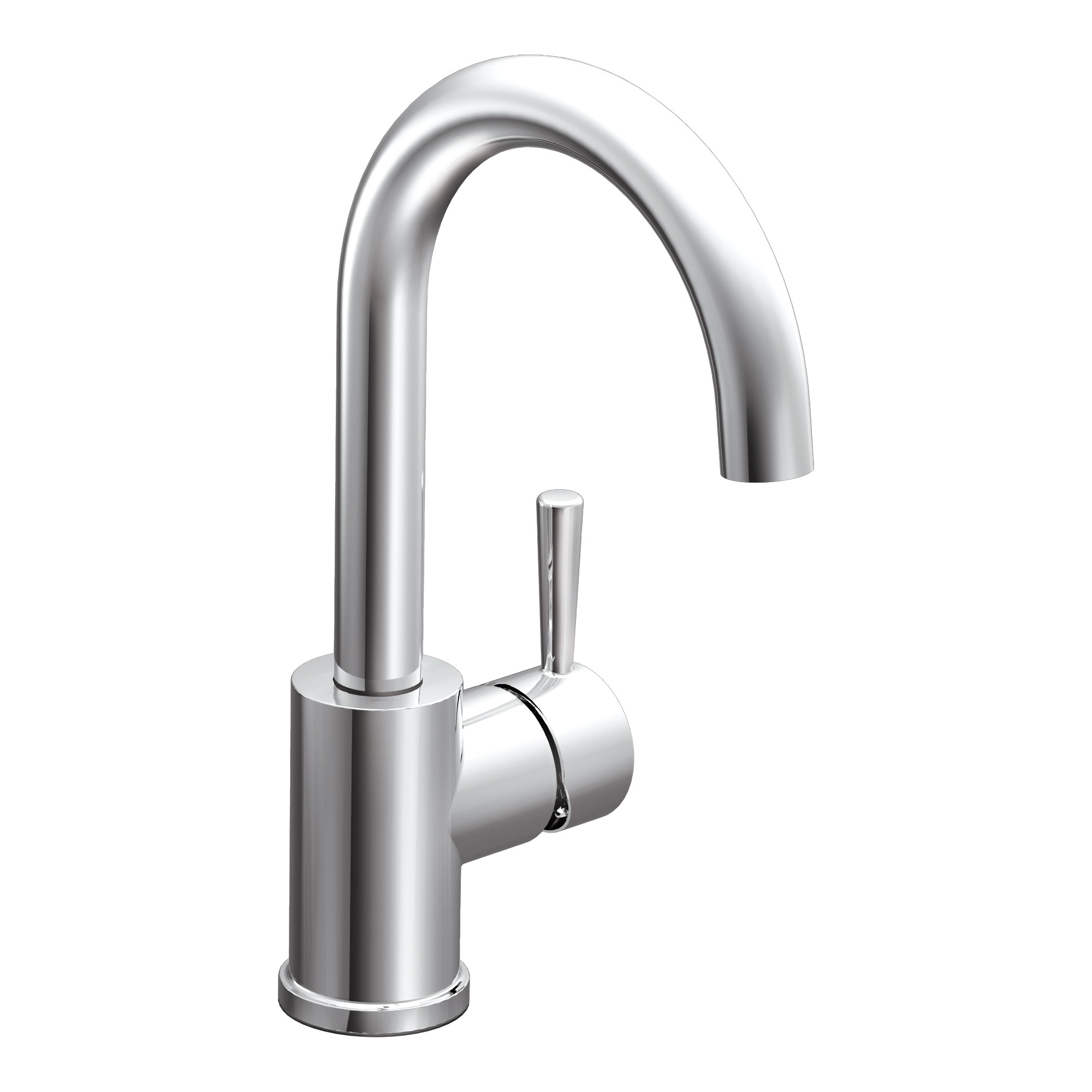 Level Chrome one-handle high arc single mount bar faucet — image 1