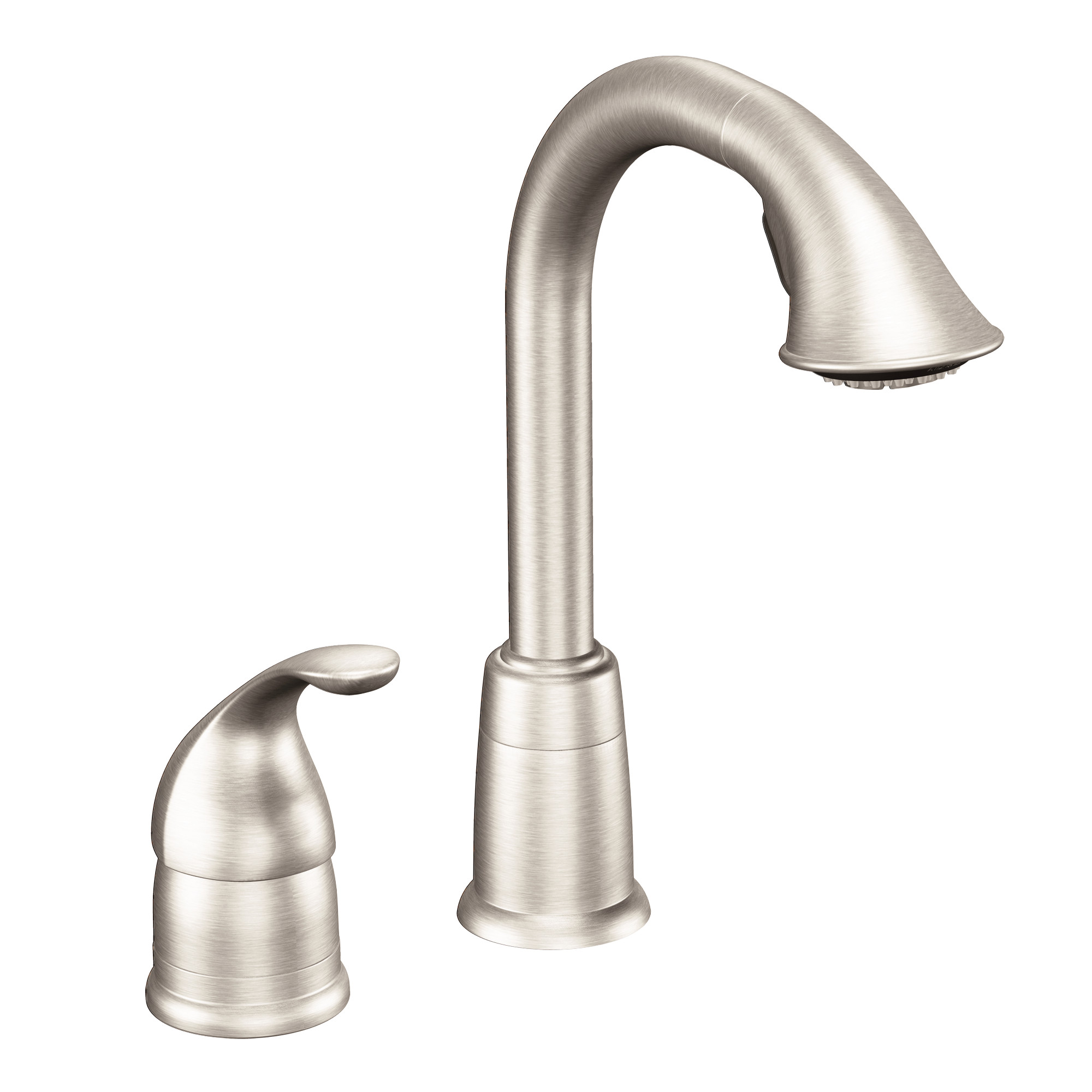 Camerist Chrome one-handle high arc pulldown bar faucet — image 1