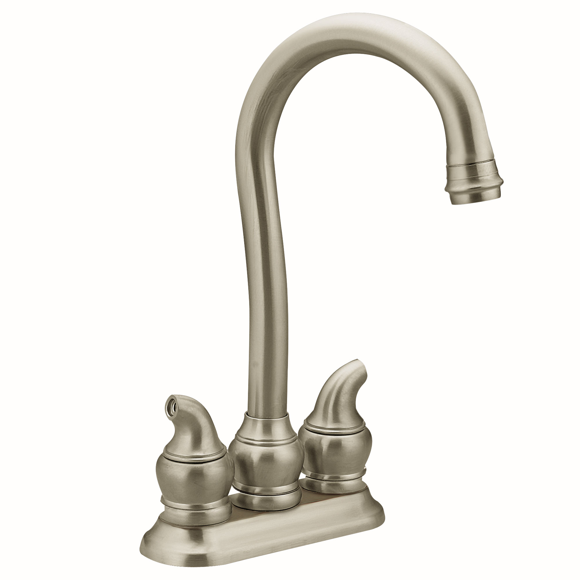 Monticello Chrome two-handle high arc bar faucet — image 1