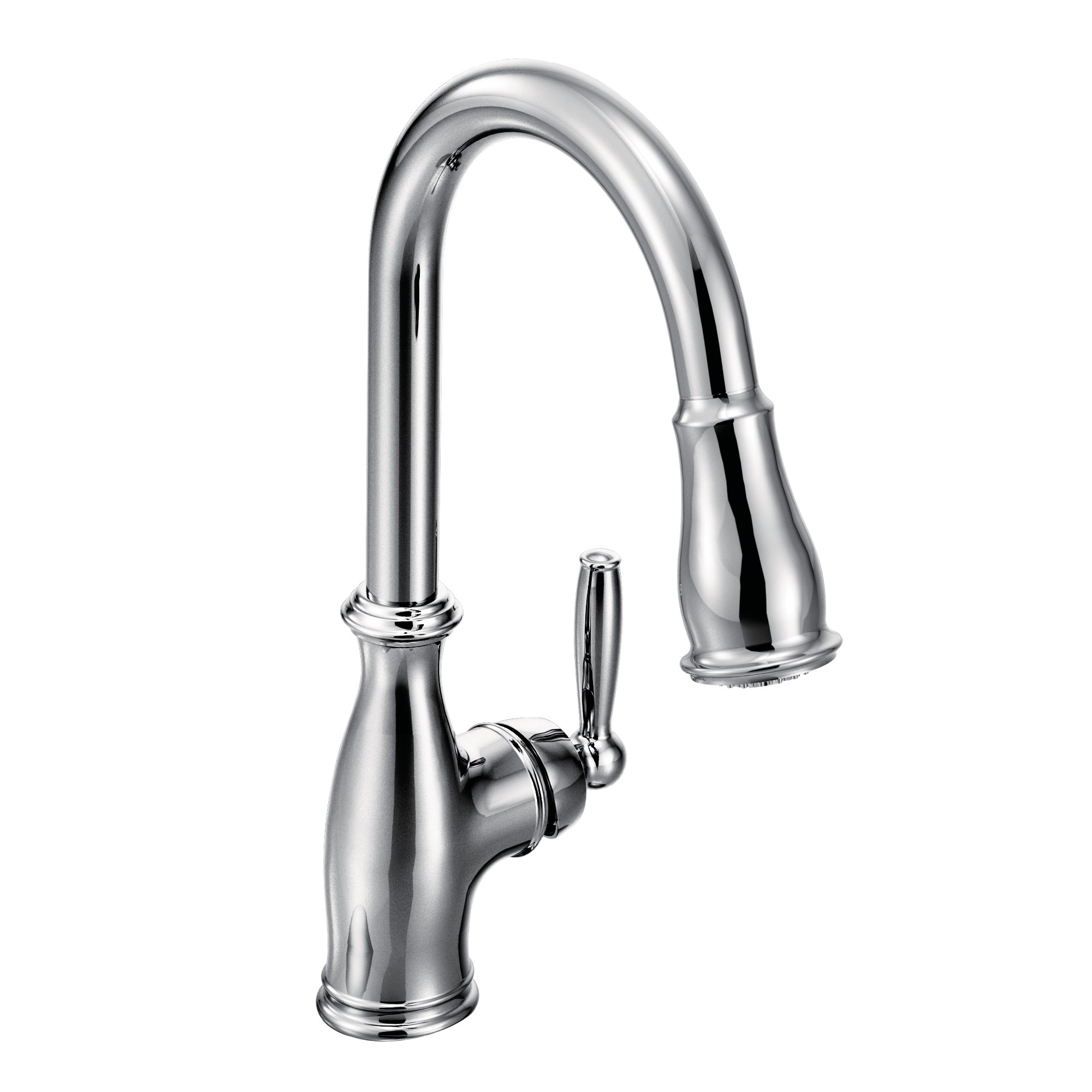 Brantford One-Handle High Arc Pulldown Kitchen Faucet