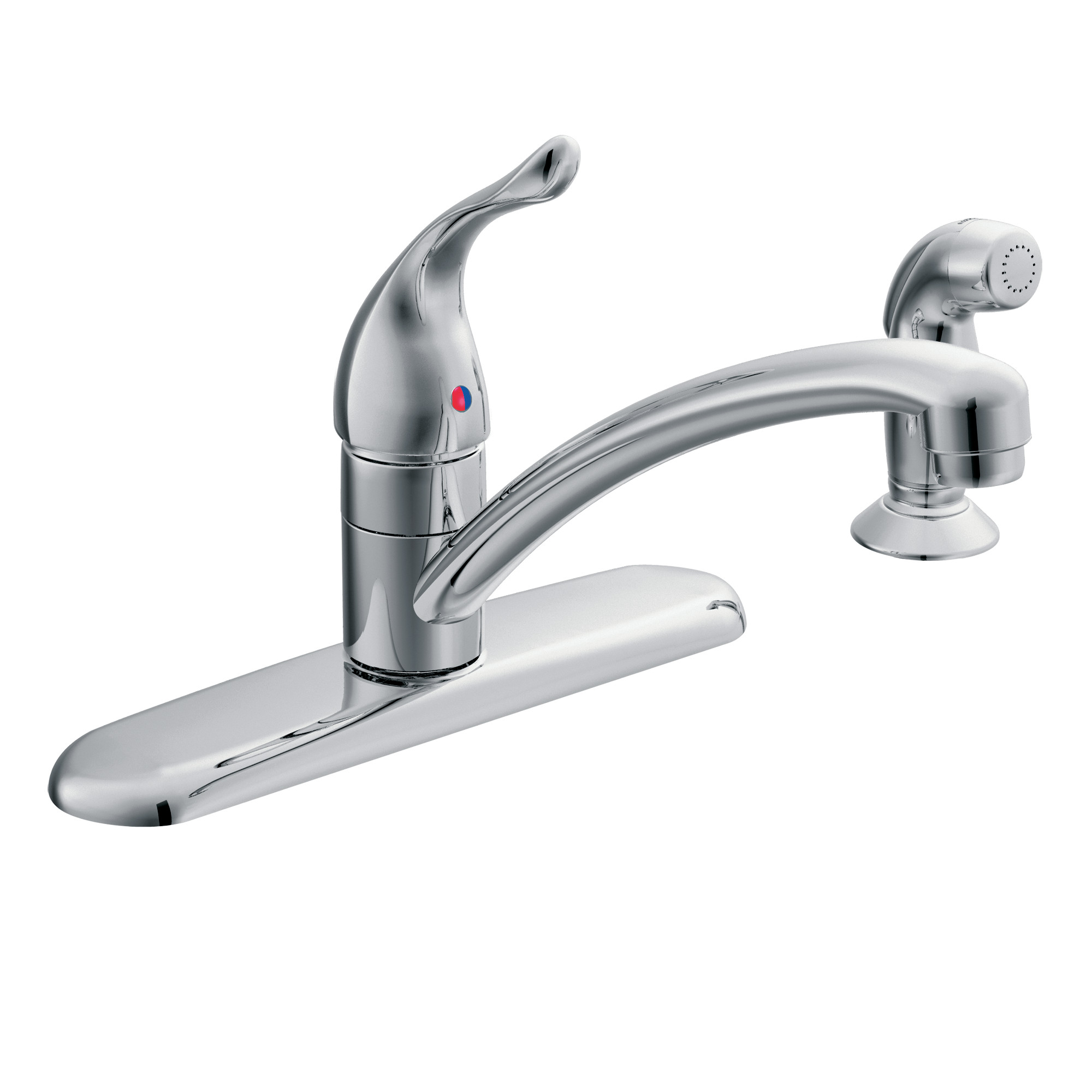 Chateau Chrome one-handle low arc kitchen faucet — image 1