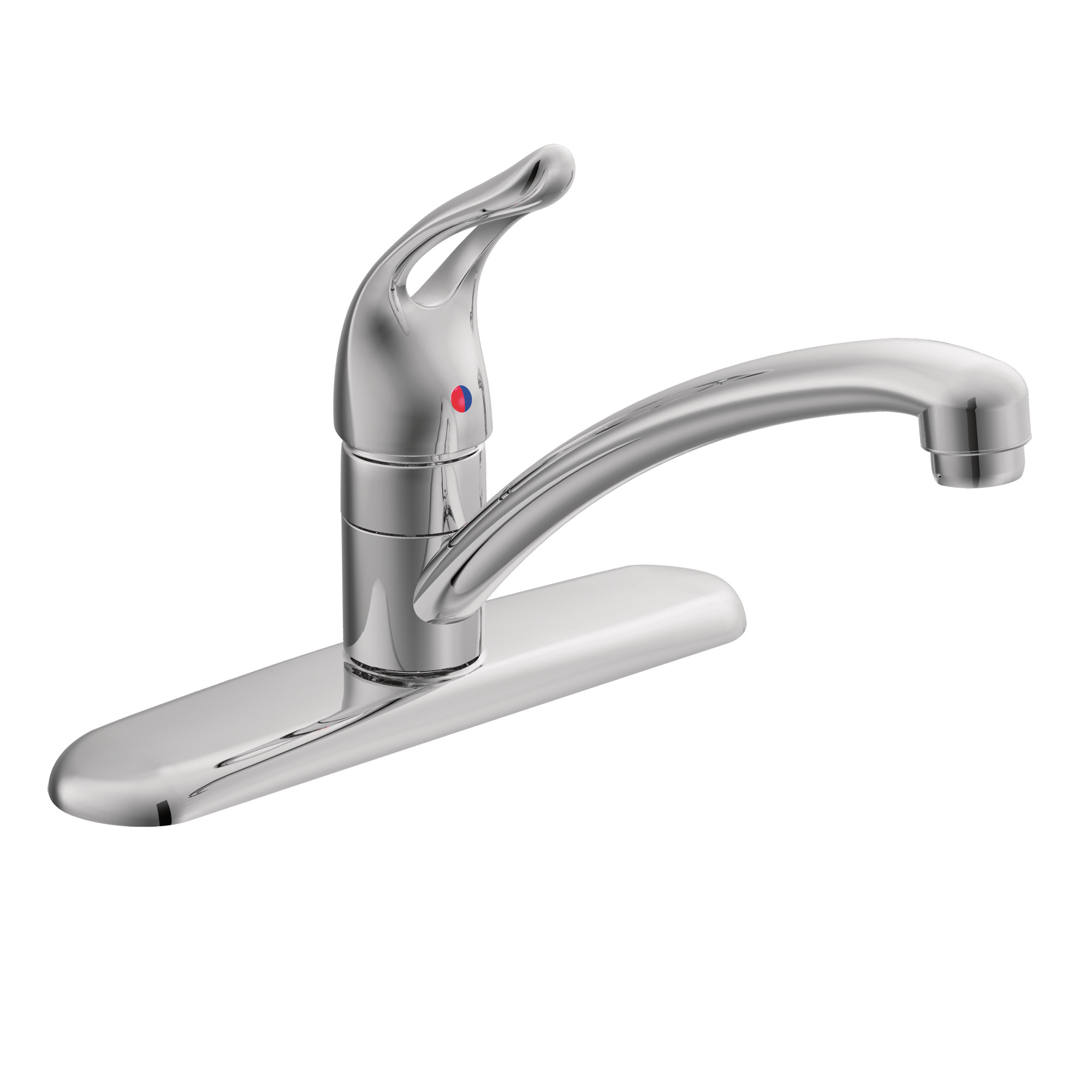 Chateau Chrome one-handle low arc kitchen faucet — image 1