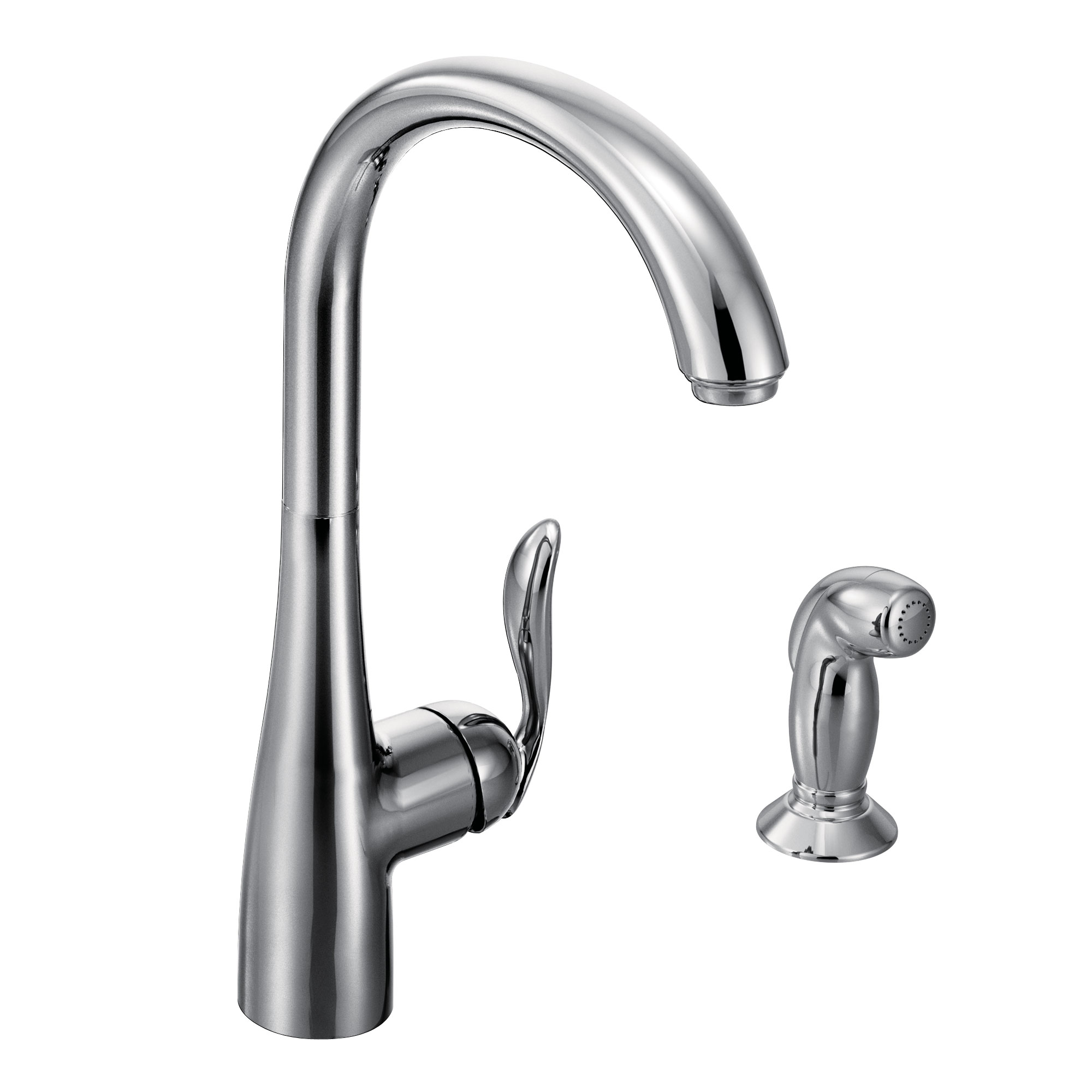 Arbor Chrome One-Handle High Arc Kitchen Faucet — image 1