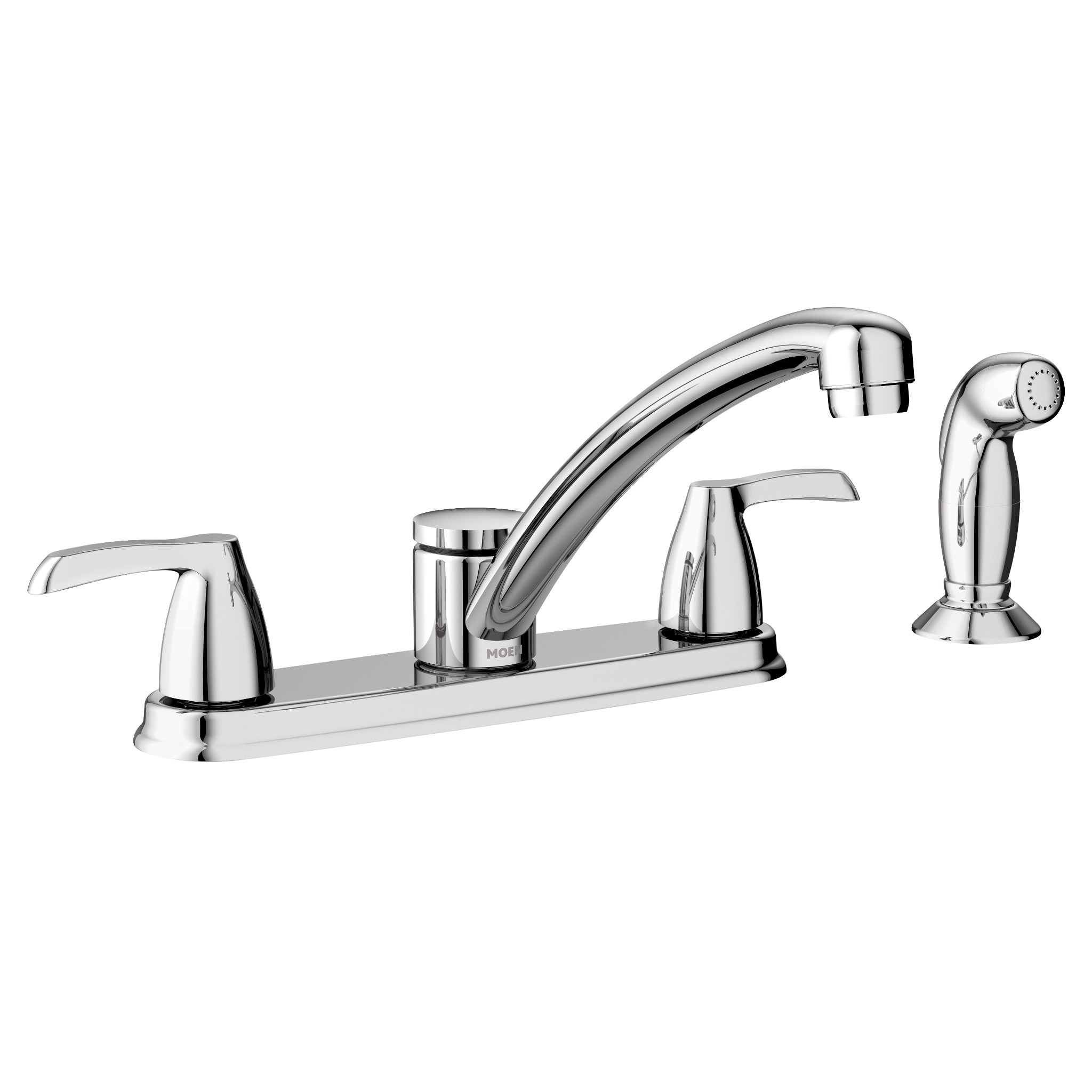 Adler Two-handle Low Arc Kitchen Faucet With Optional Knob Or Lever Handles — image 1
