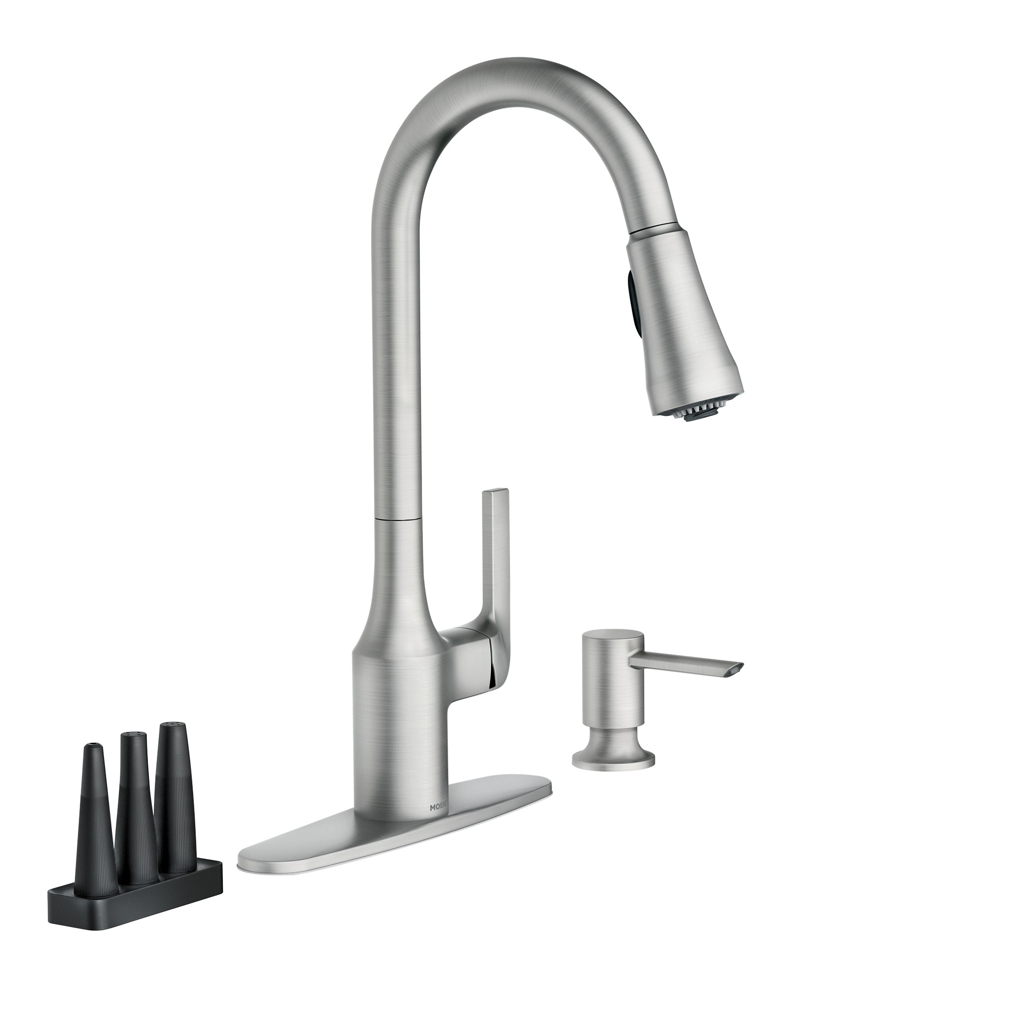 Milton Pulldown Kitchen Faucet with Bottle Cleaning Attachments — thumbnail 2