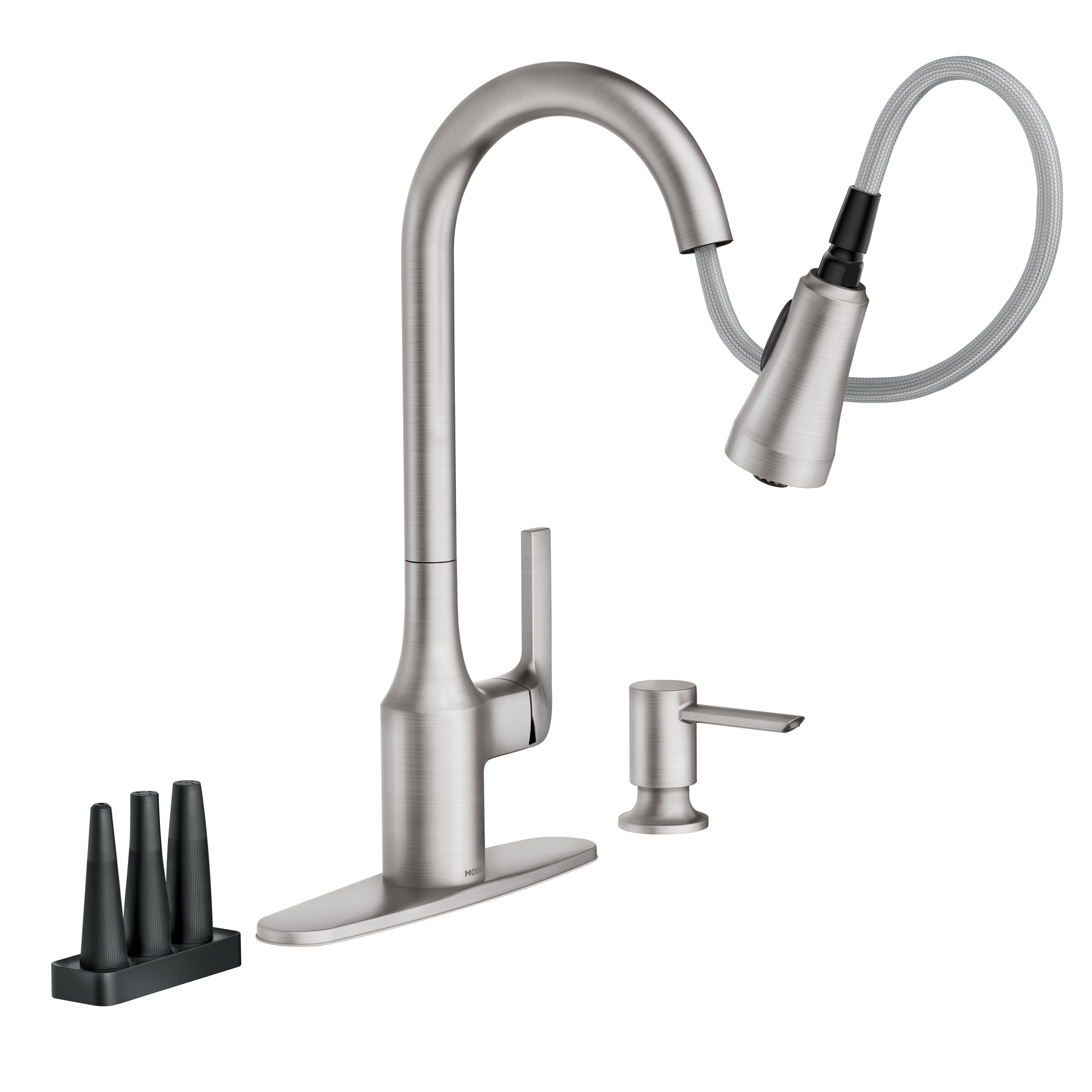 Milton Pulldown Kitchen Faucet with Bottle Cleaning Attachments — thumbnail 3