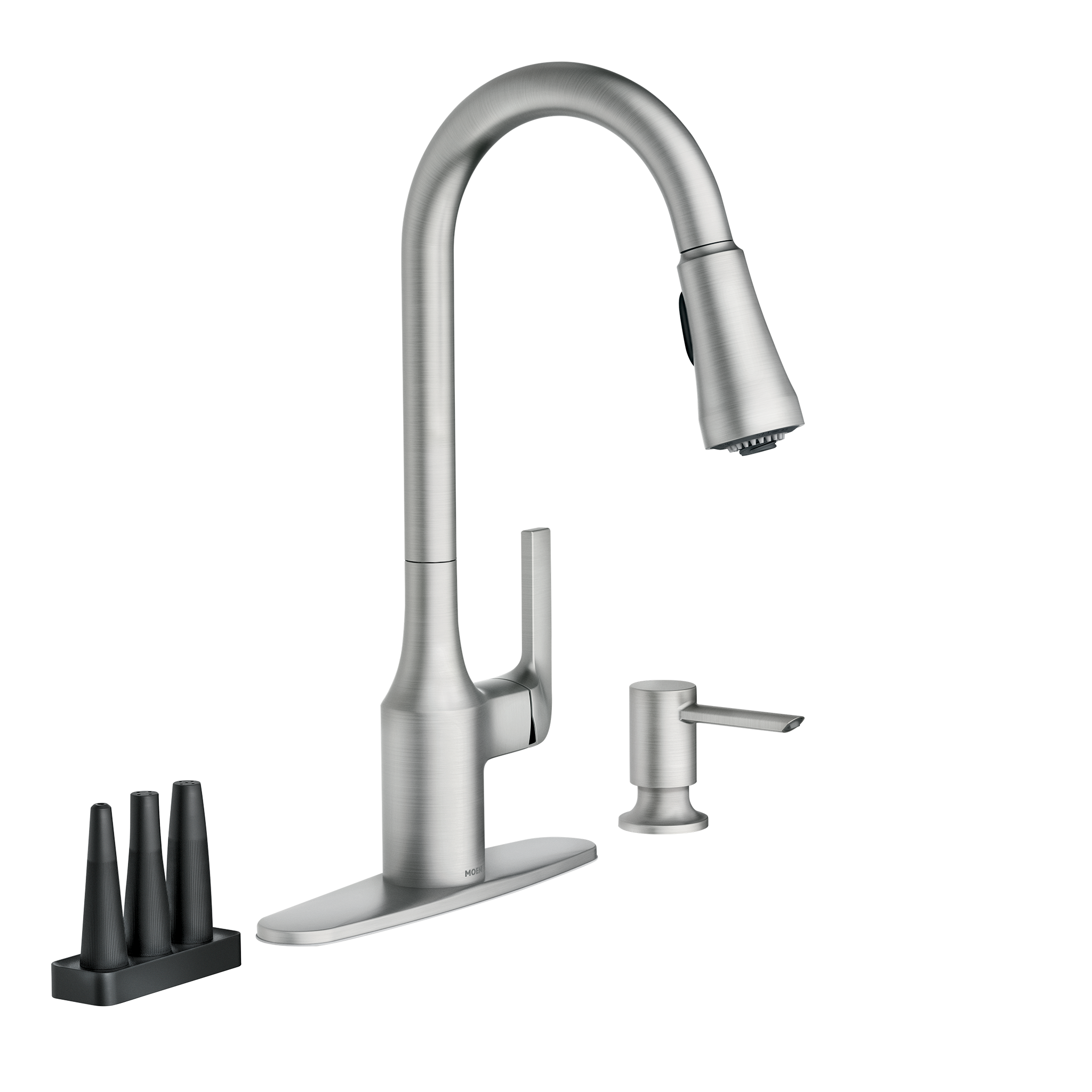 Milton Pulldown Kitchen Faucet with Bottle Cleaning Attachments — thumbnail 2