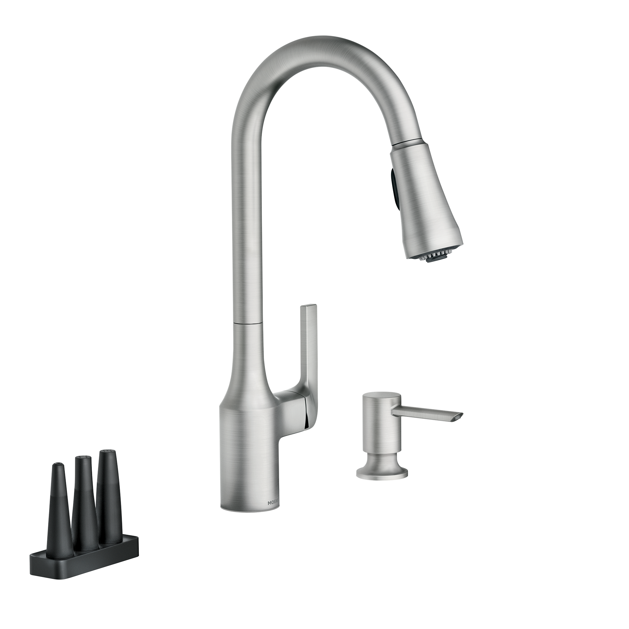 Milton Pulldown Kitchen Faucet with Bottle Cleaning Attachments — image 1
