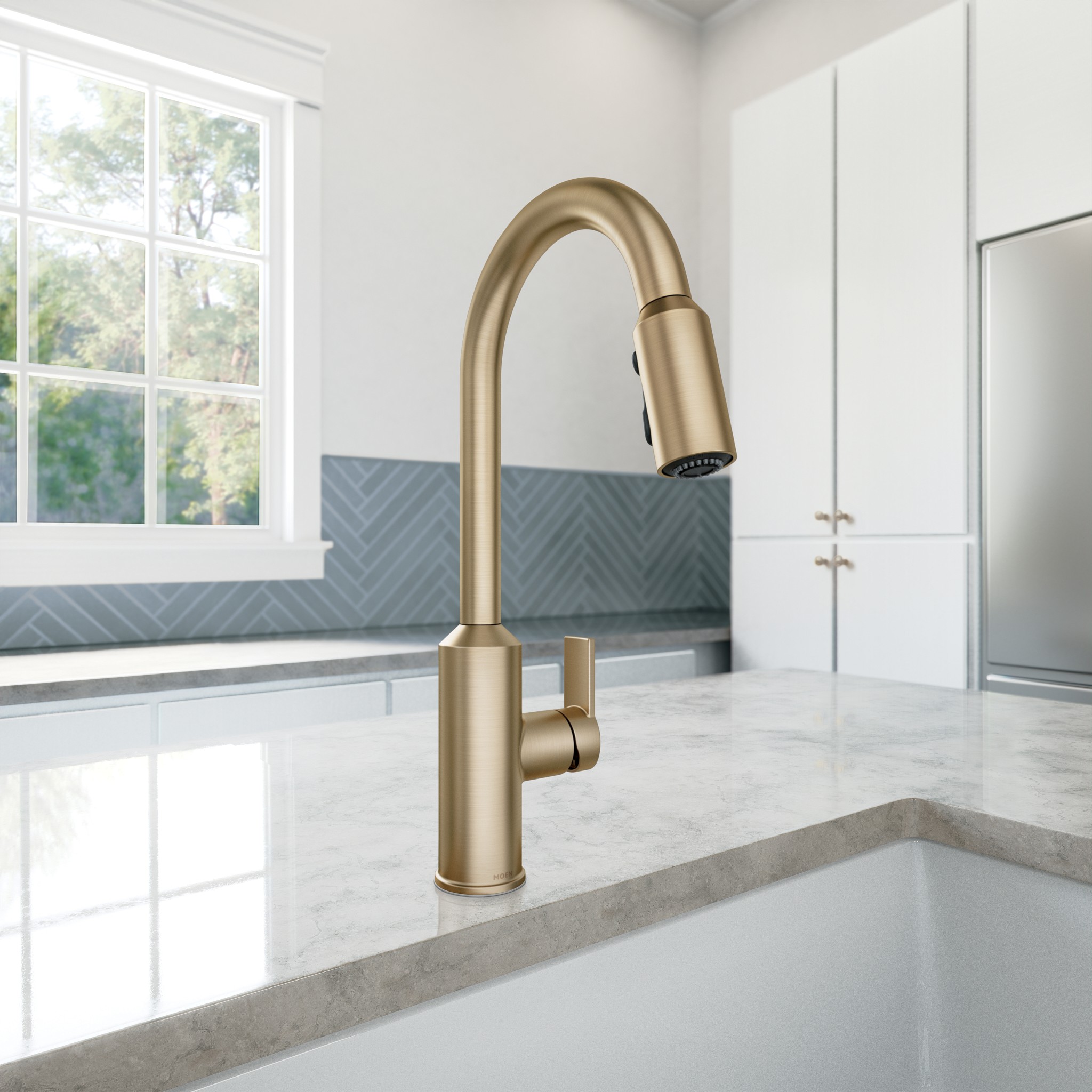 Meena One-Handle High Arc Pulldown Kitchen Faucet — thumbnail 2
